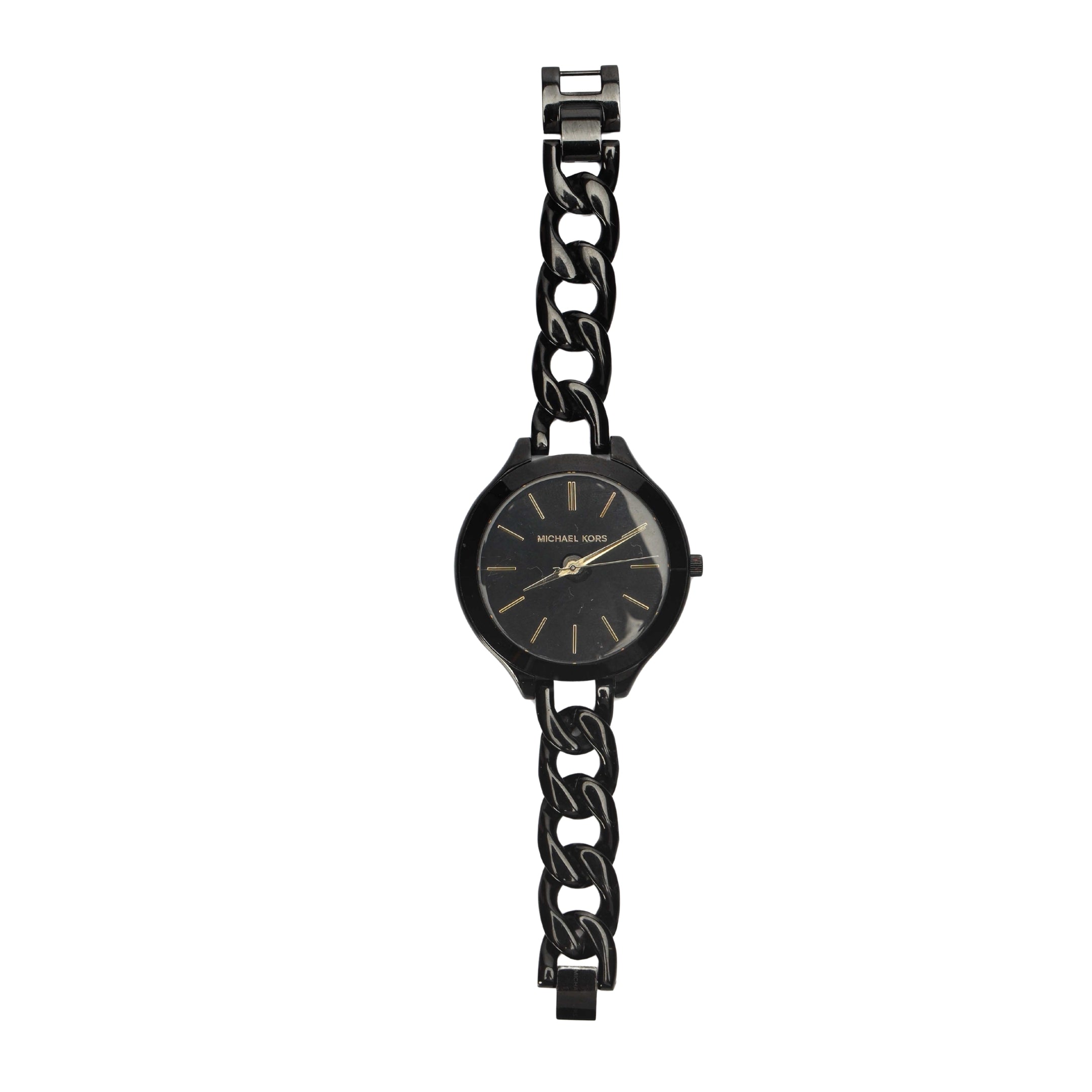 Michael Kors Slim Black Runway Watch