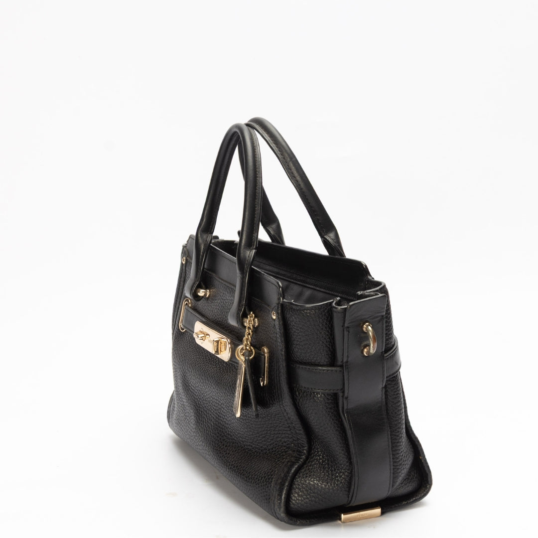 Coach Black Swagger Carryall Satchel