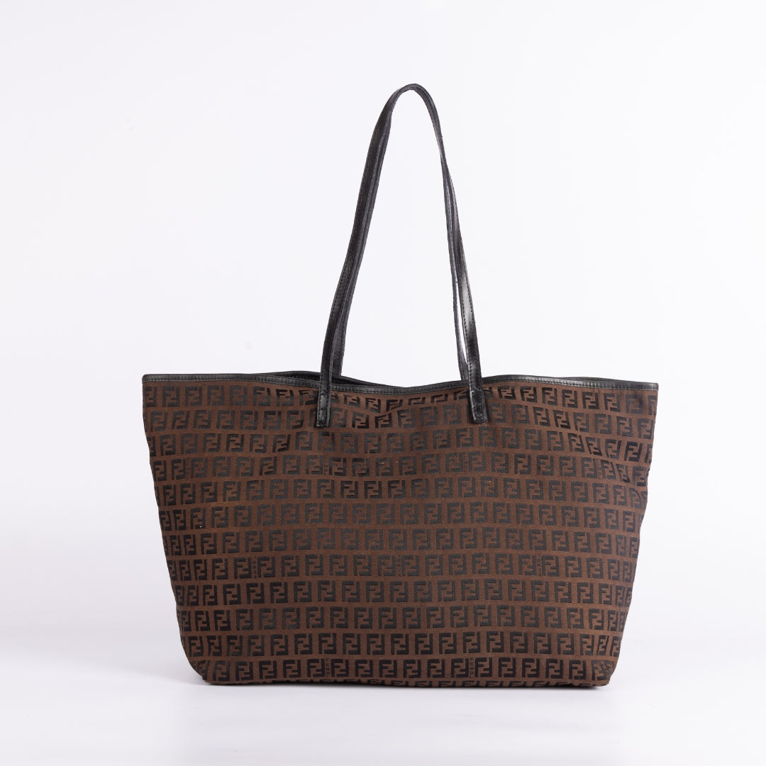 Fendi Brown Zucca Shopper Tote