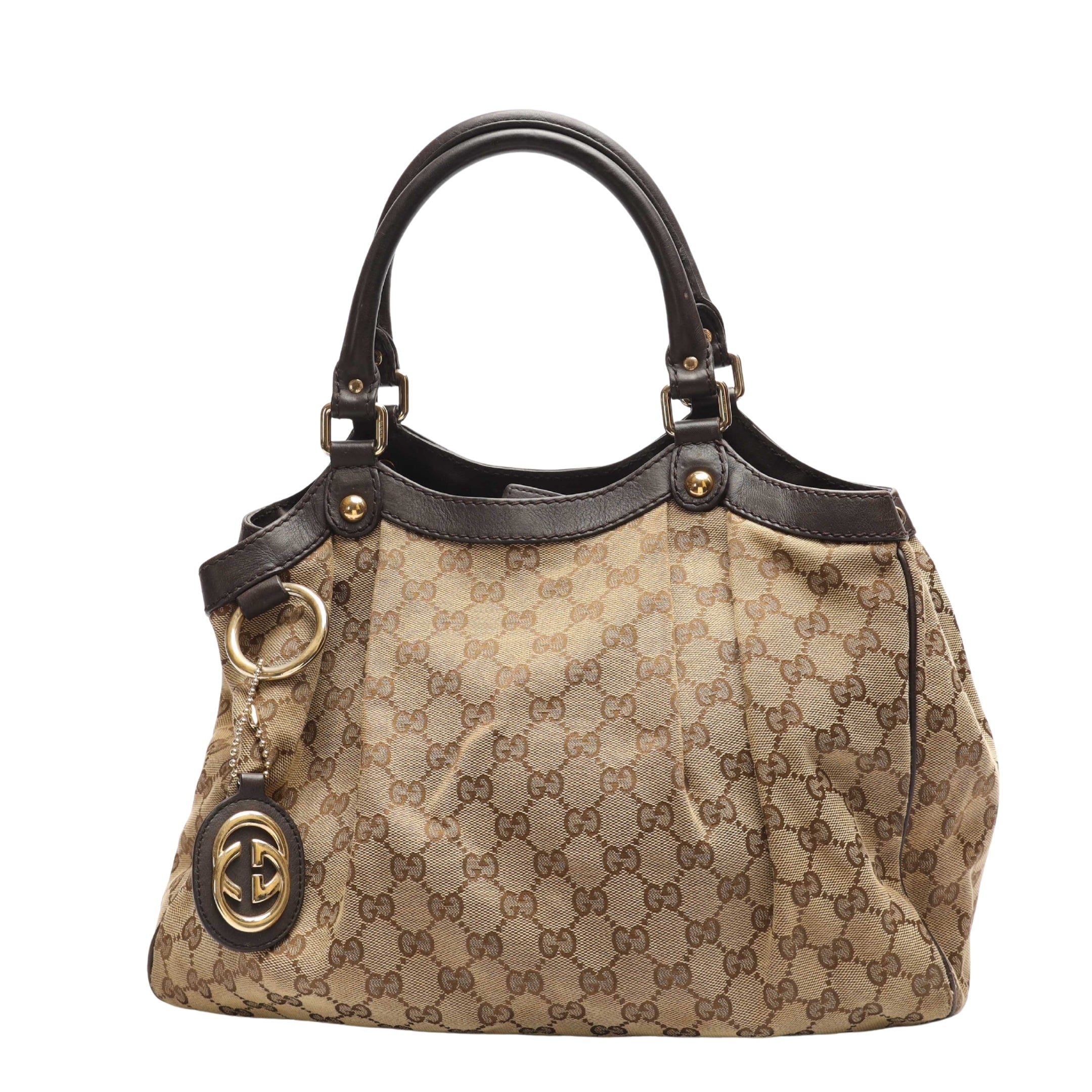 Gucci Beige GG Canvas Sukey Tote