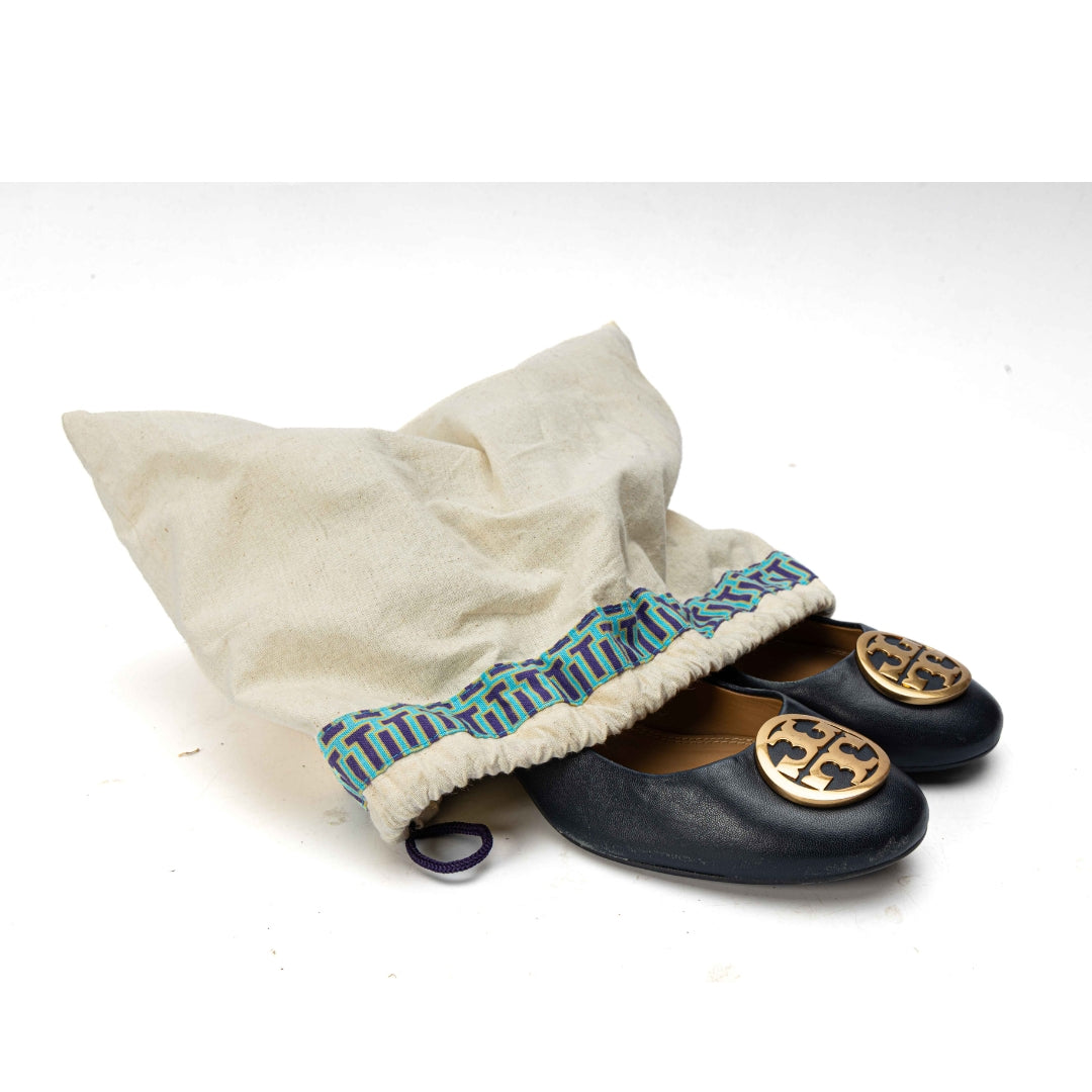 Tory Burch Black Logo Pumps