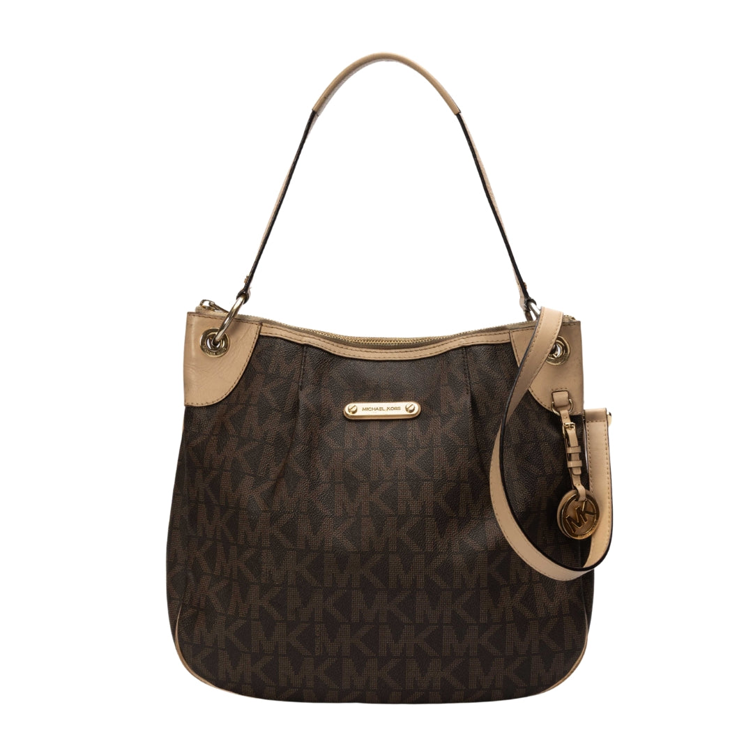 Michael Kors Jet Set Signature Trim Hobo Bag