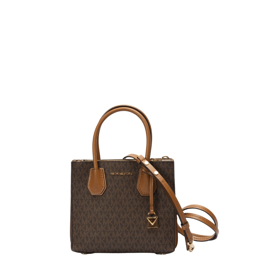 Michael Kors Brown Mercer Logo Crossbody Bag