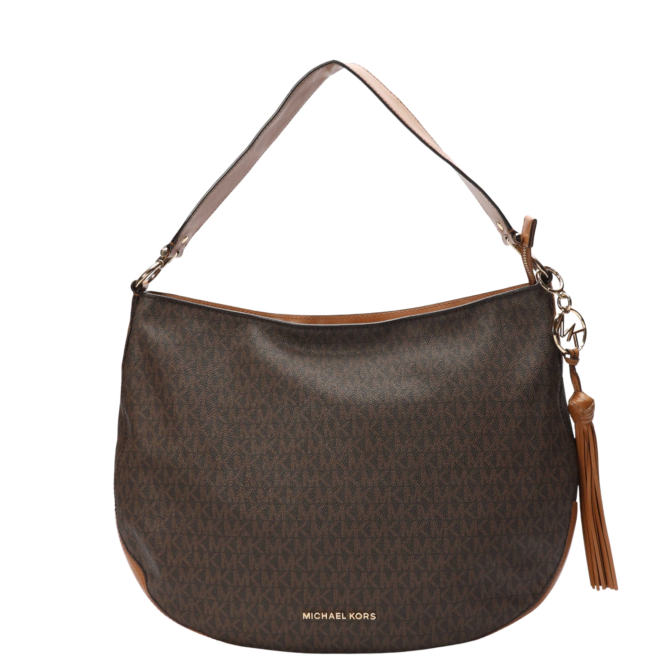 Michael Kors Brooke Brown Logo Hobo Bag