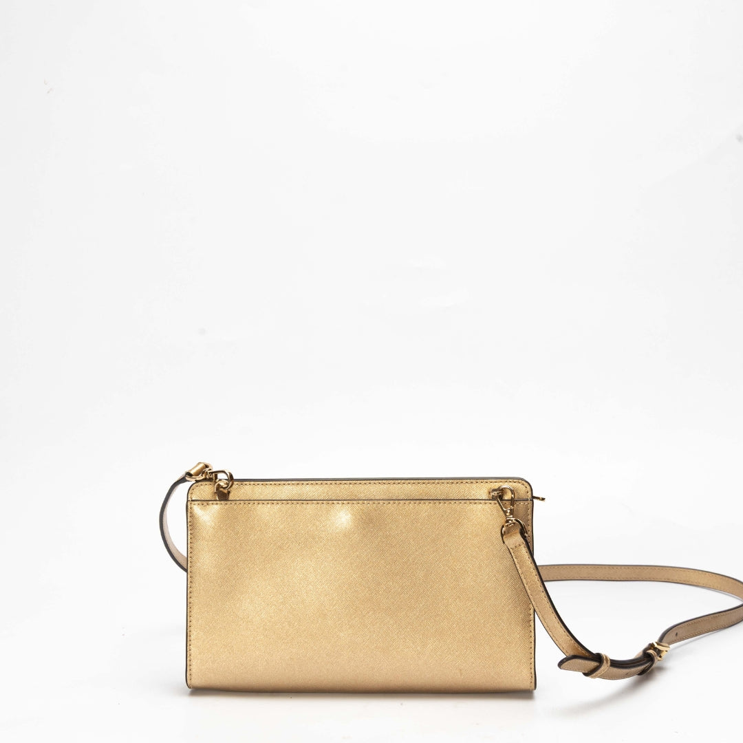 Michael Kors Jet Set Travel Pale Gold Crossbody Bag
