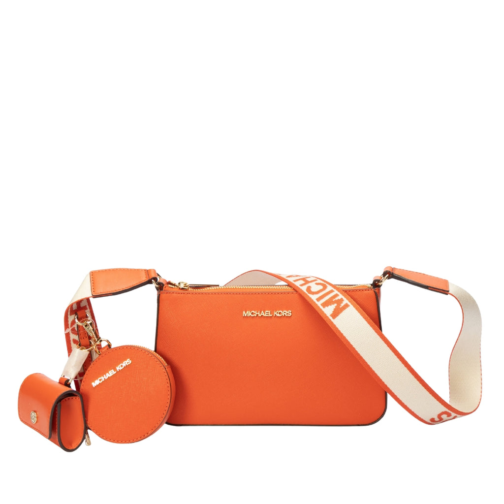 Michael Kors Jet Set Orange Crossbody Bag Airpods Pro Case
