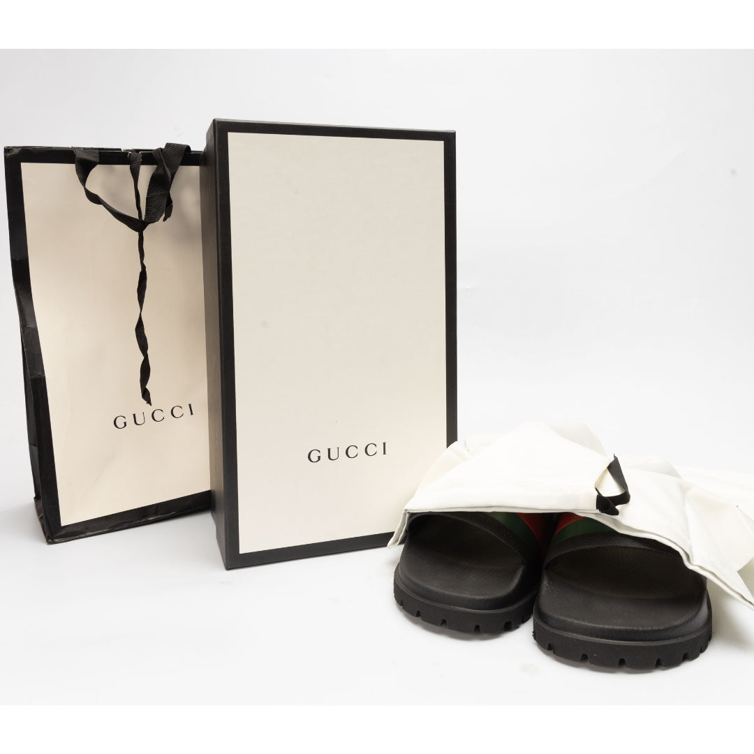 Gucci Men's Slide Sandal with Web