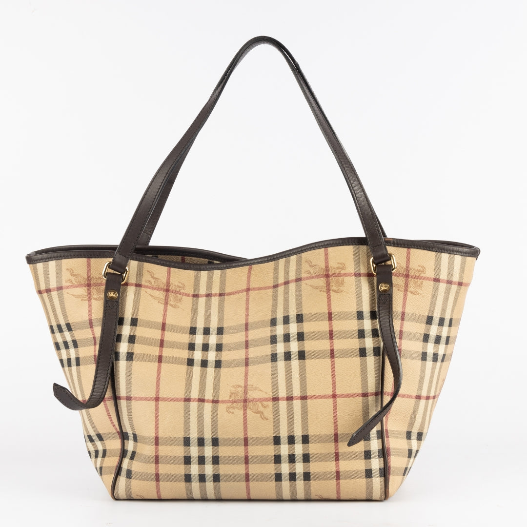 Burberry Canterbury Haymarket Coated Canvas Tote