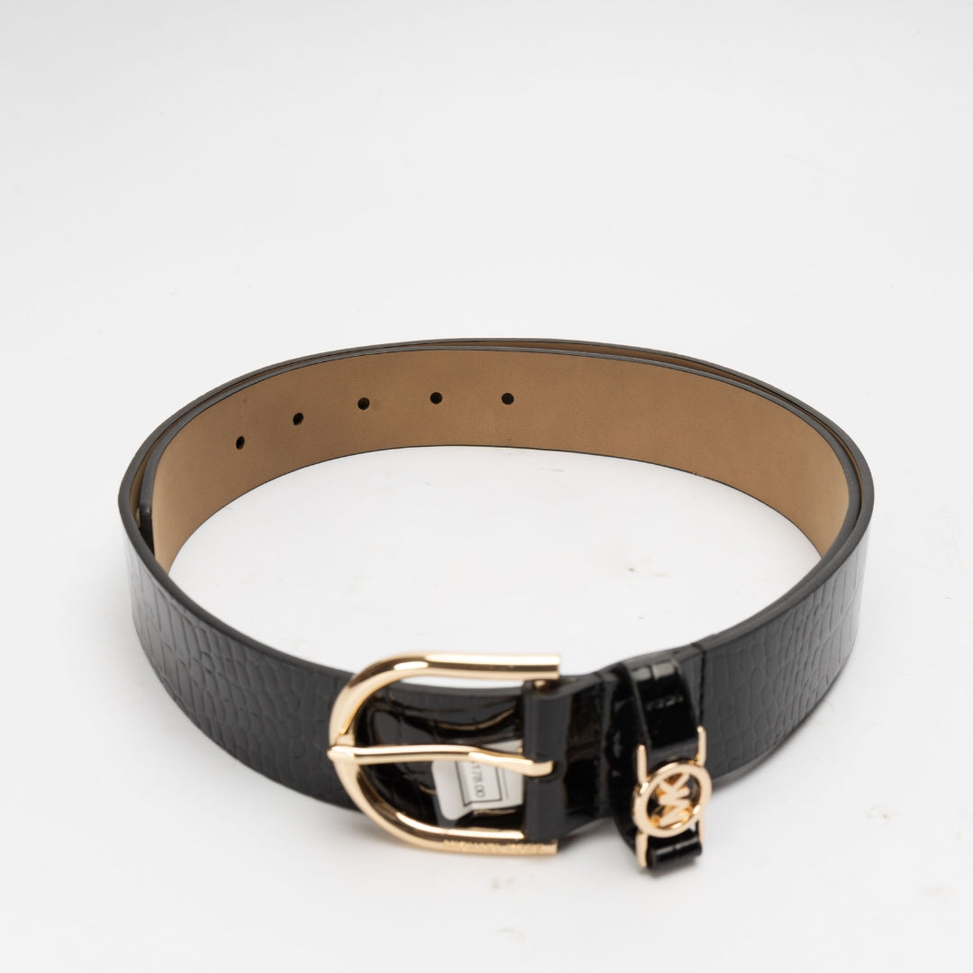 Michael Kors Black Monogram Logo Belt