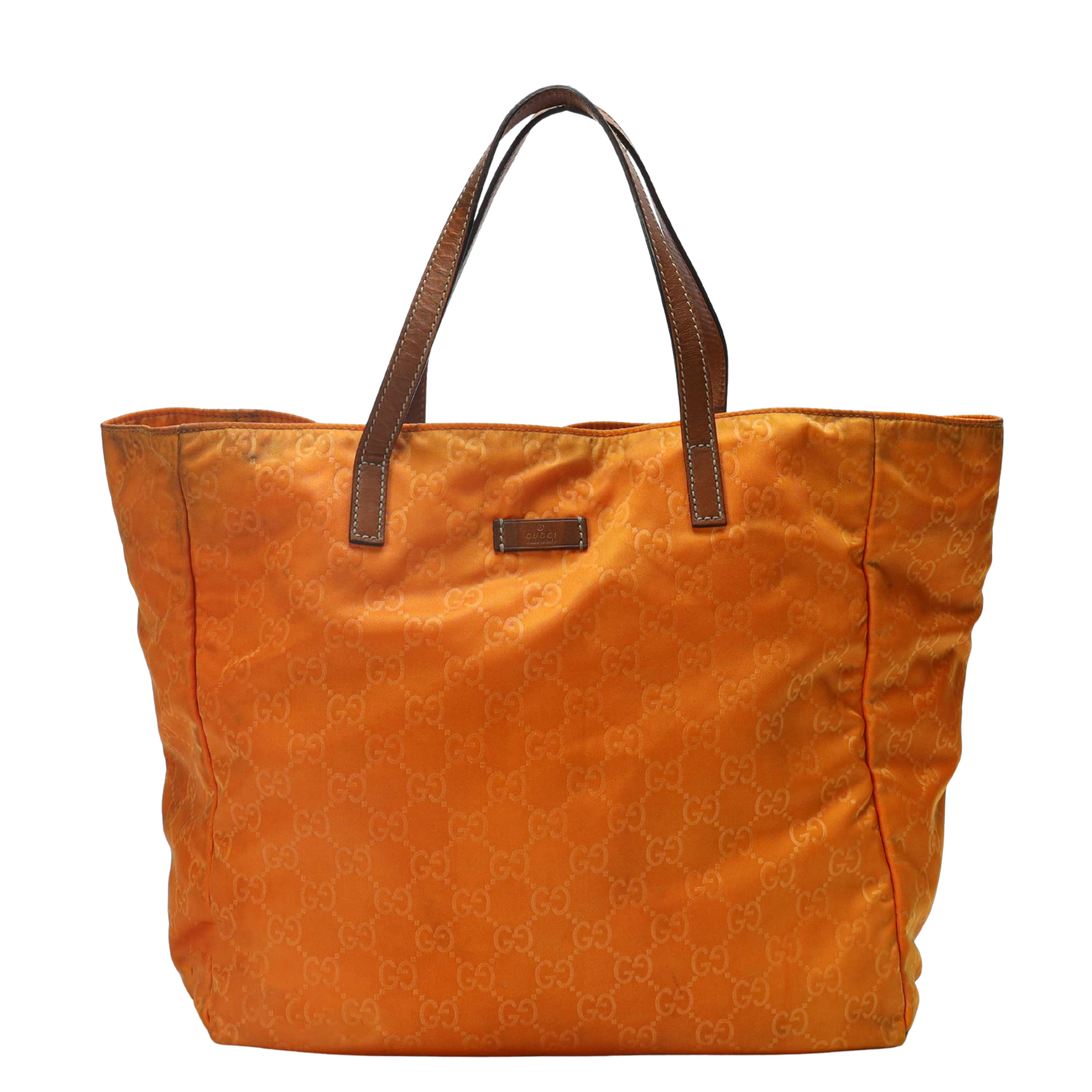 Gucci GG Monogram Orange Tote