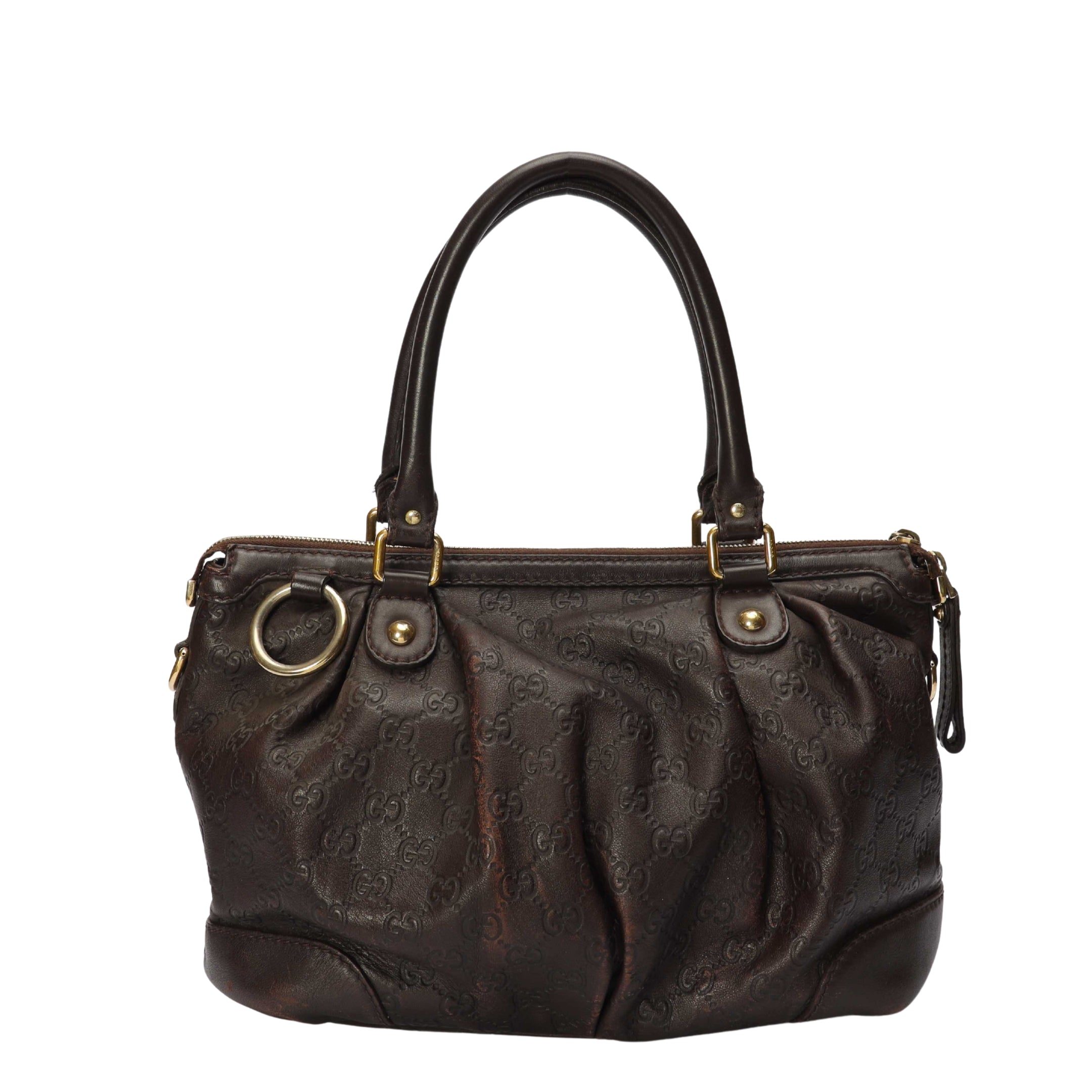 Gucci Dark Brown Guccissima Leather Sukey Tote