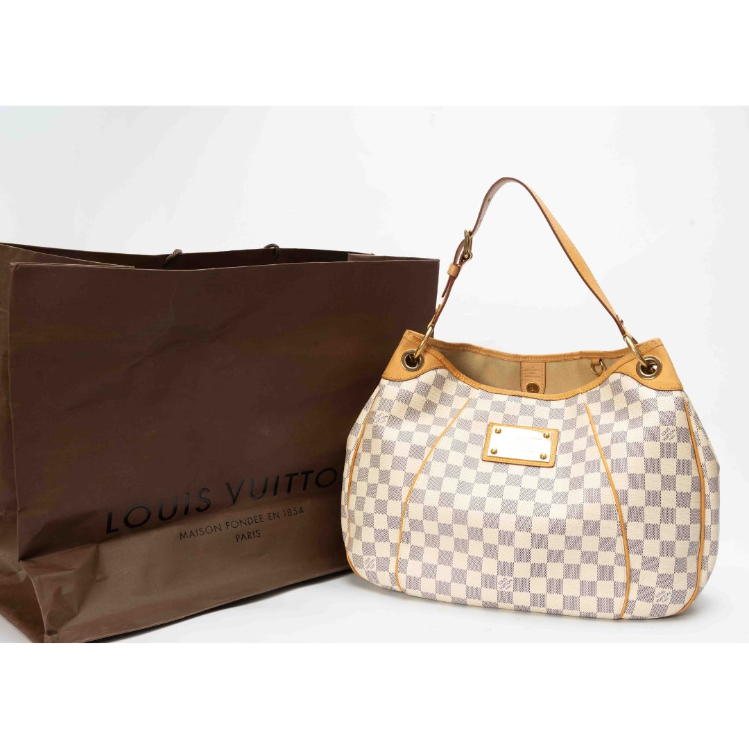 Louis Vuitton White Damier Azur Galliera GM Tote