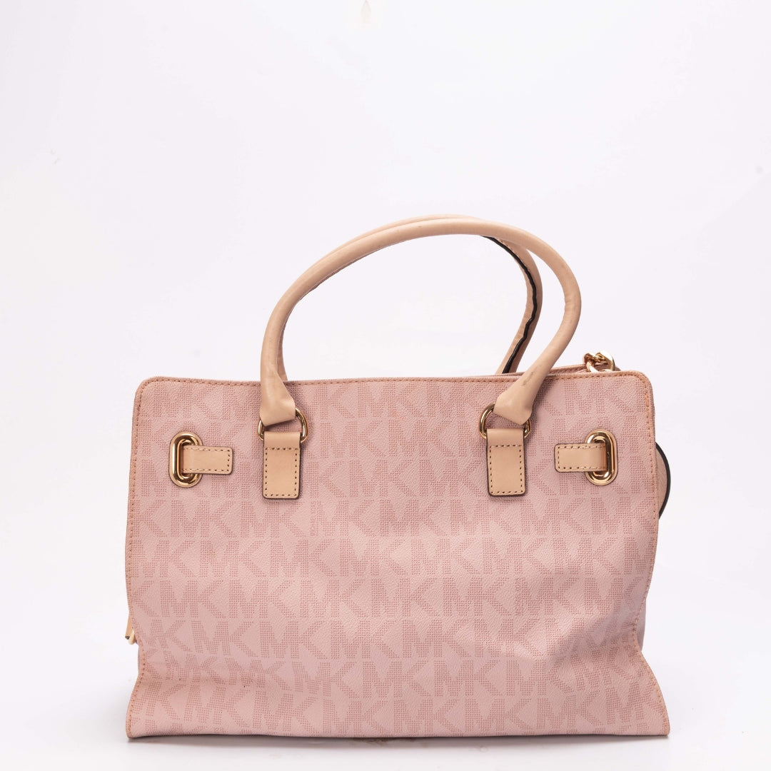 Michael Kors Hamilton Pink Logo Satchel