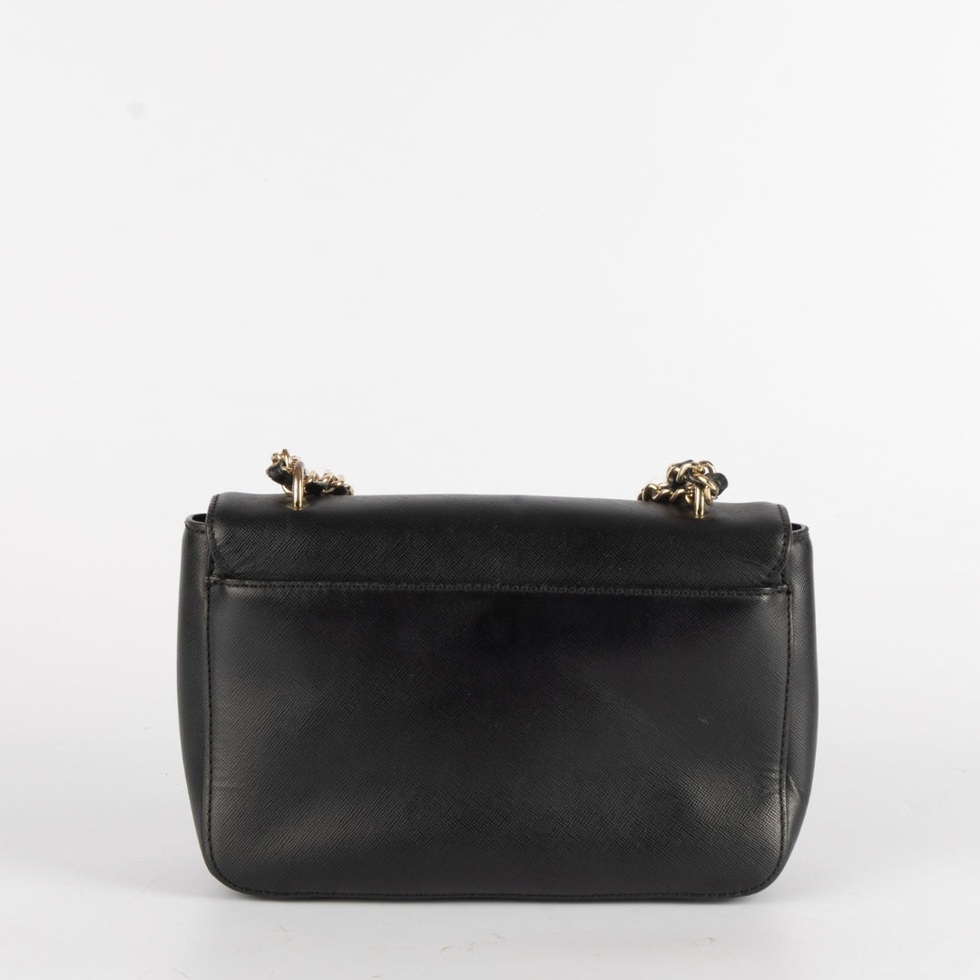 Tory Burch Black Leather Robinson Shoulder Bag