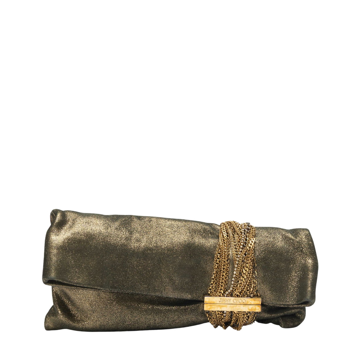 Jimmy Choo Metallic Chain Clutch