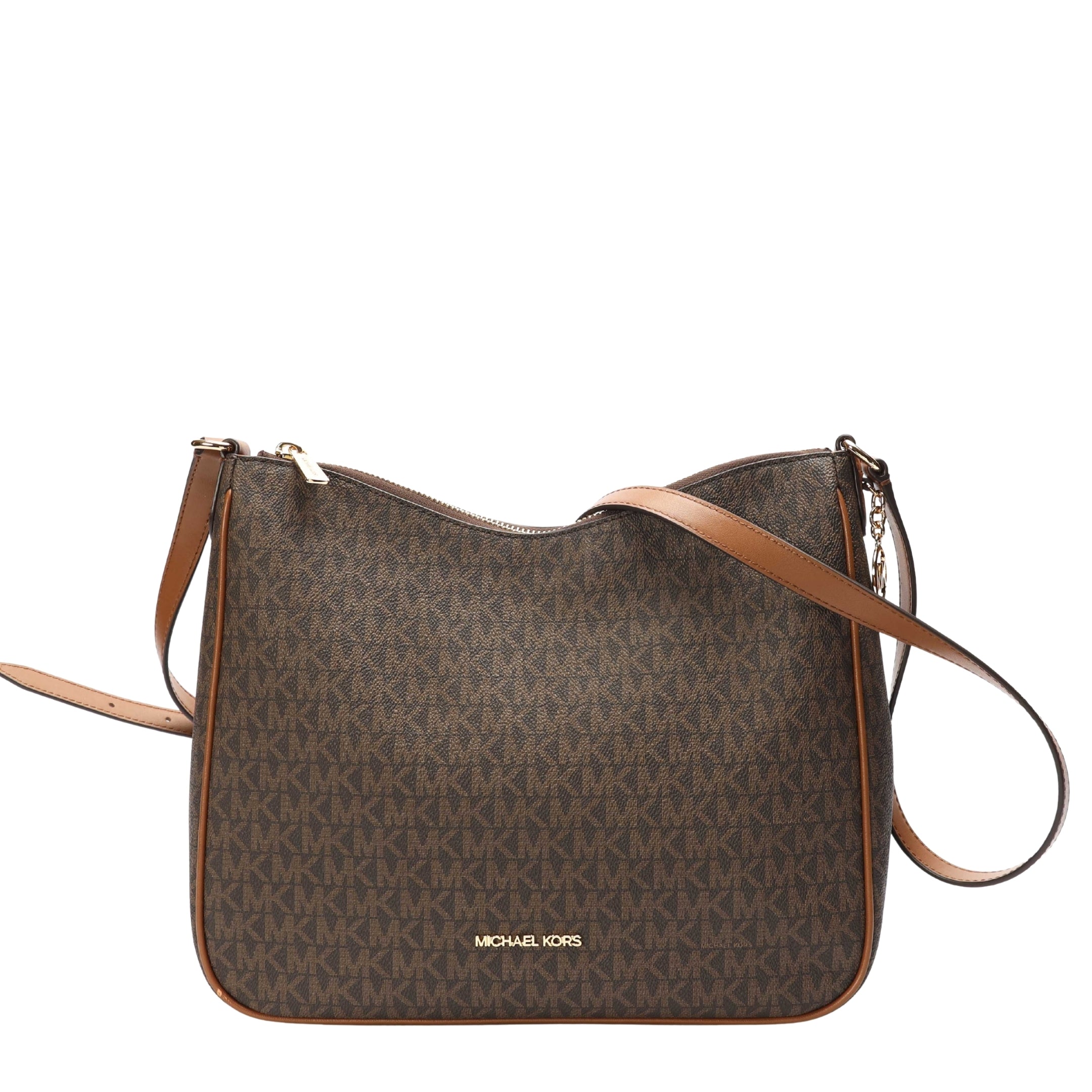 Michael Kors Kensington Brown Logo Crossbody Bag