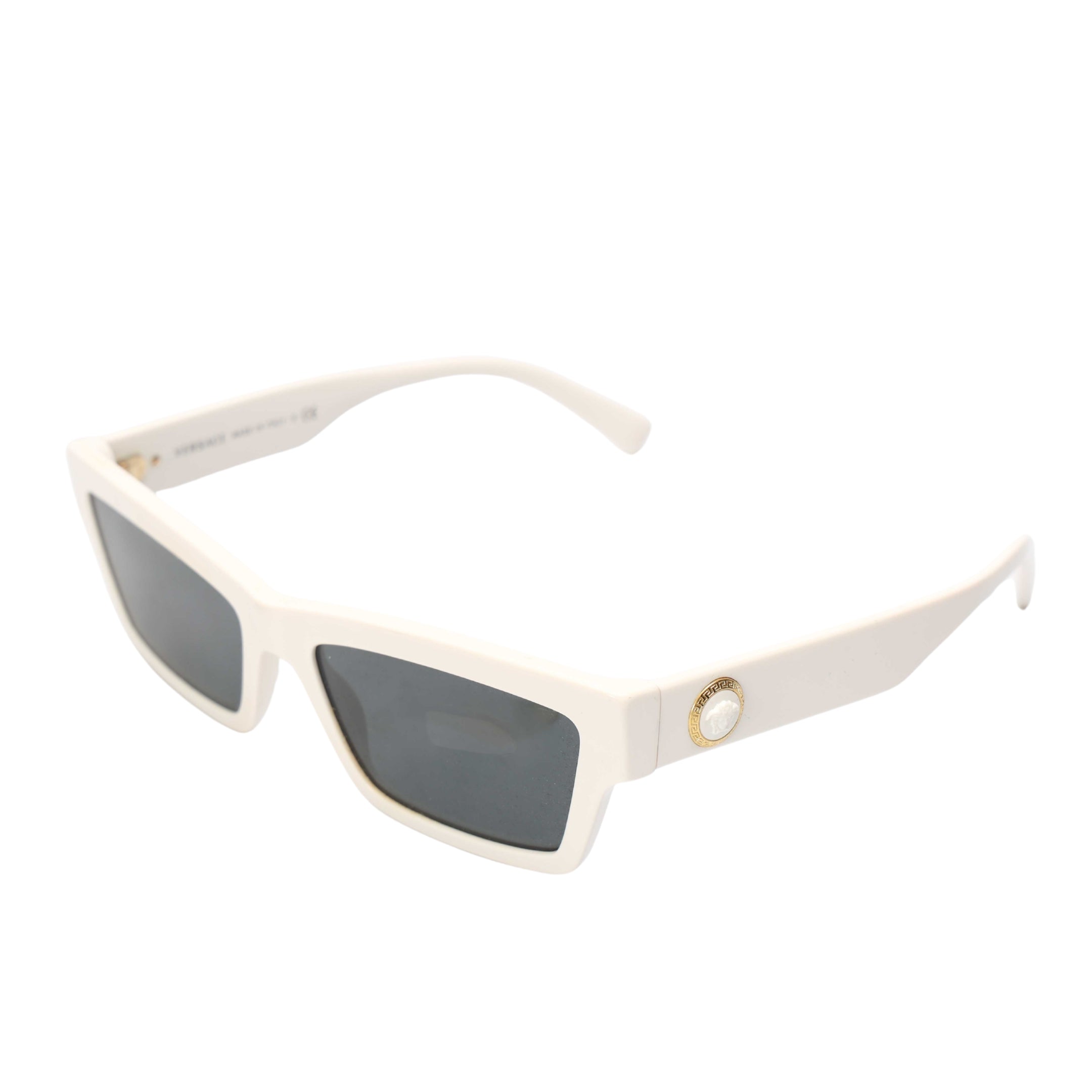 Versace White Rectangle Sunglasses