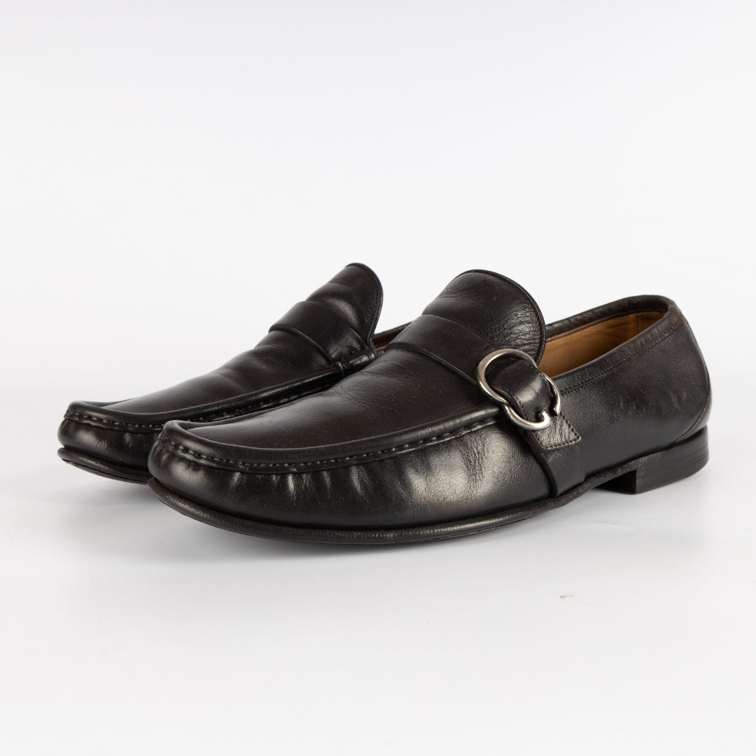 Gucci Black GG Marmont Loafers