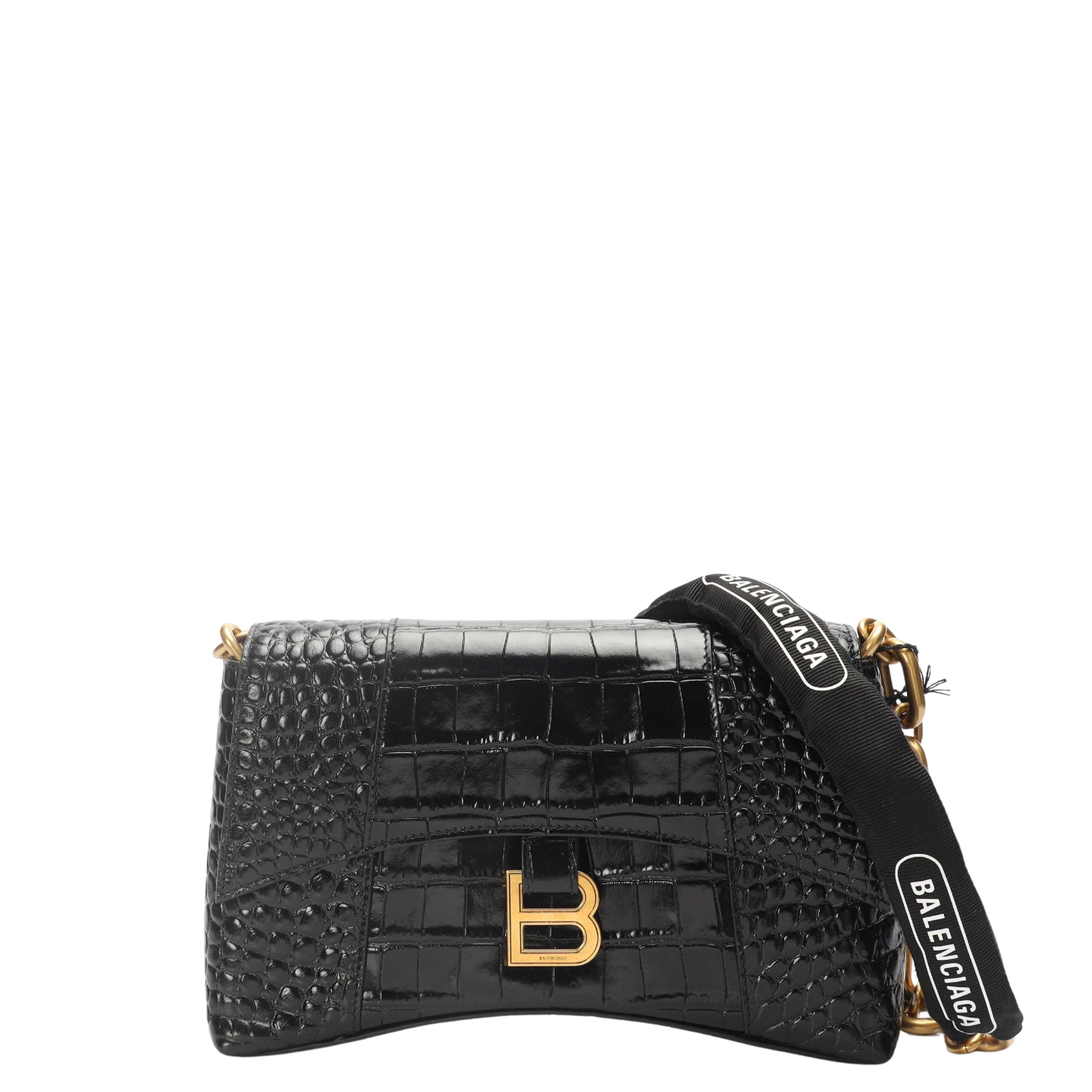 Balenciaga Downtown Black Chain Shoulder Bag