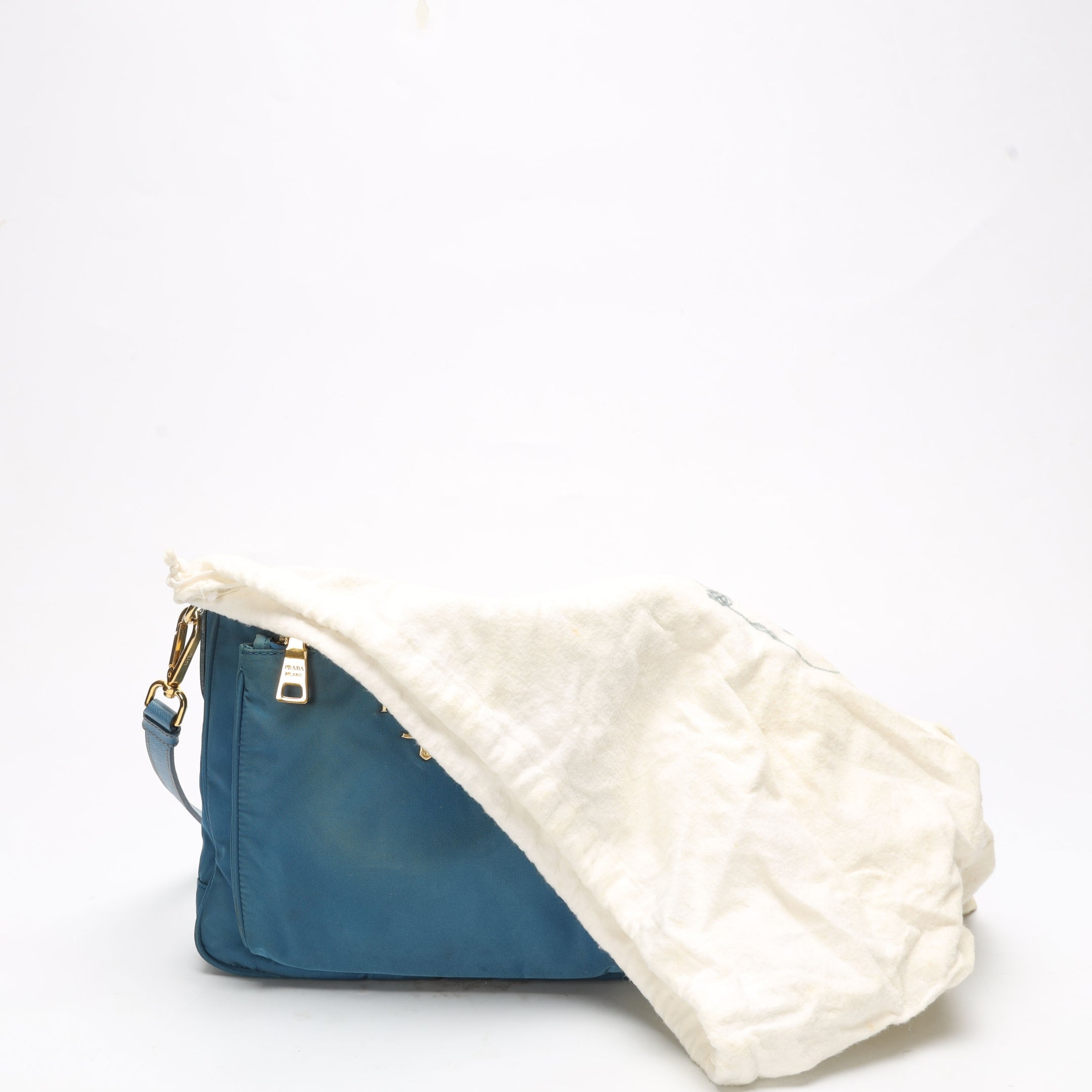 Prada Tessuto Blue Nappa Crossbody Bag