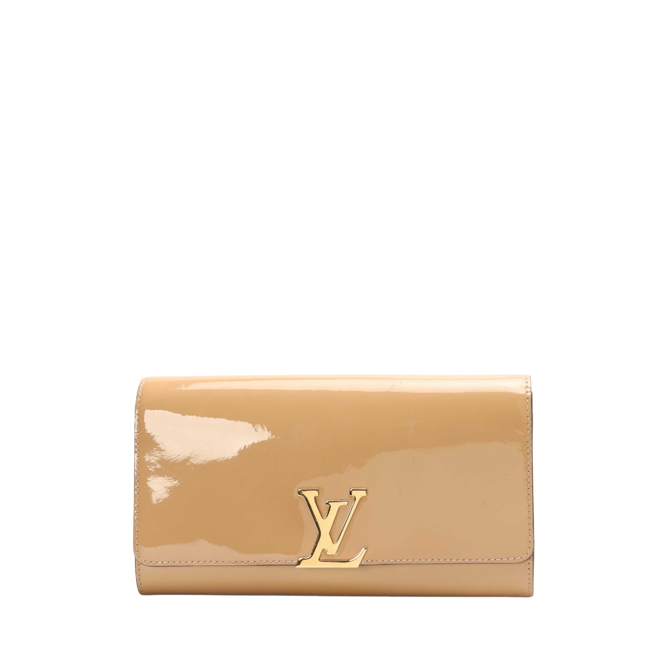 Louis Vuitton Beige Vernis Louise Clutch
