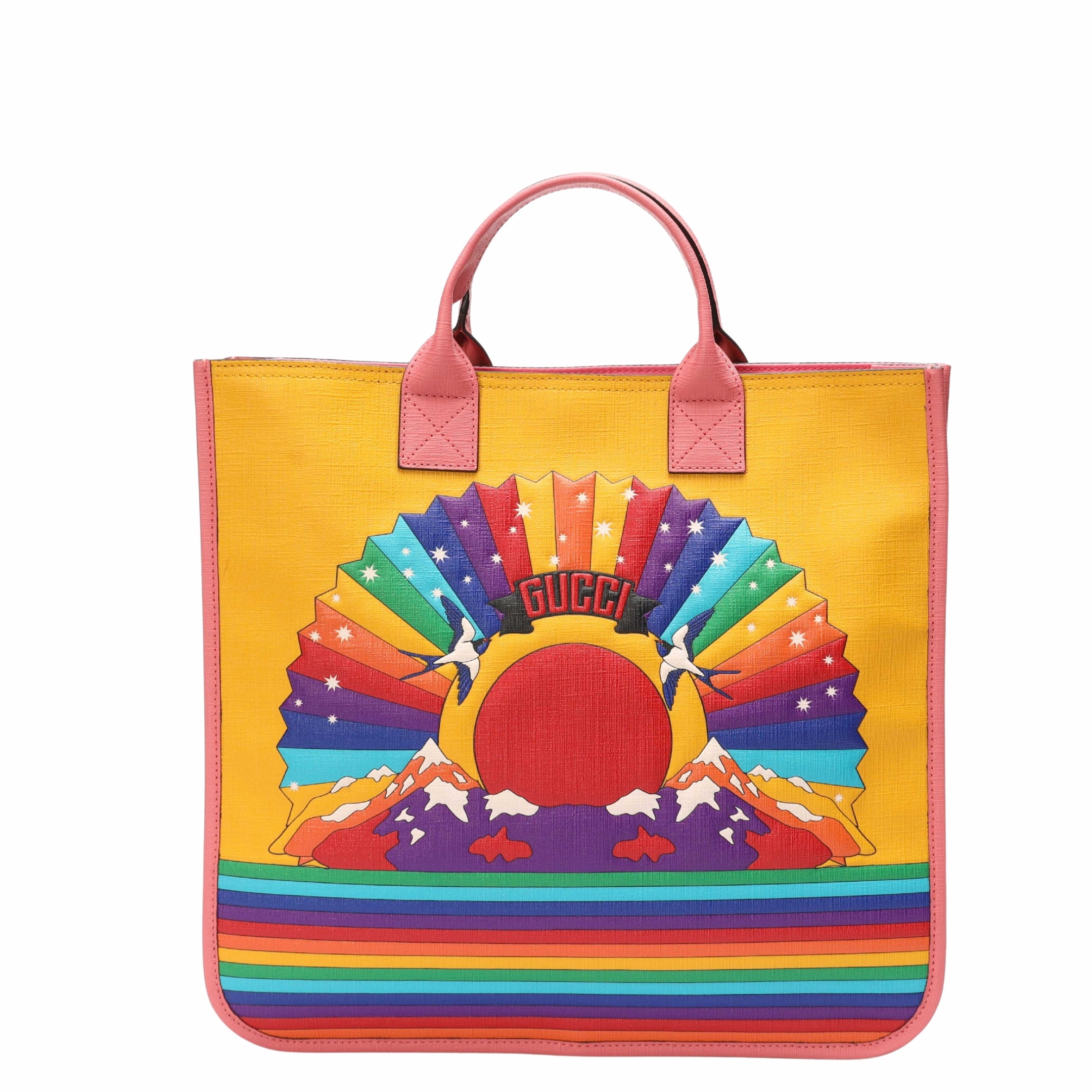 Gucci MultiColour Canvas Rainbow Loved Tote