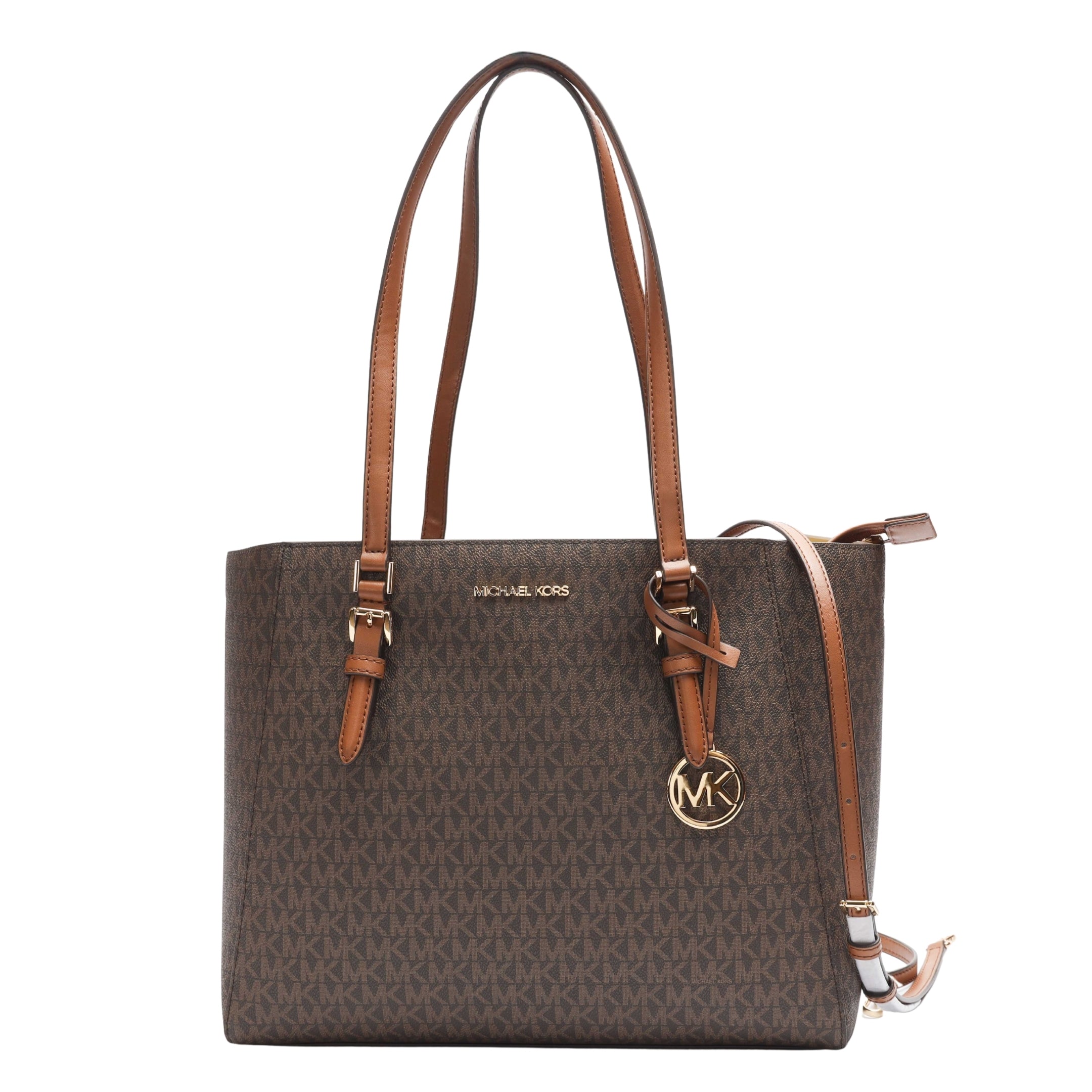 Michael Kors Charlotte Brown Large 3-in-1 Logo Tote