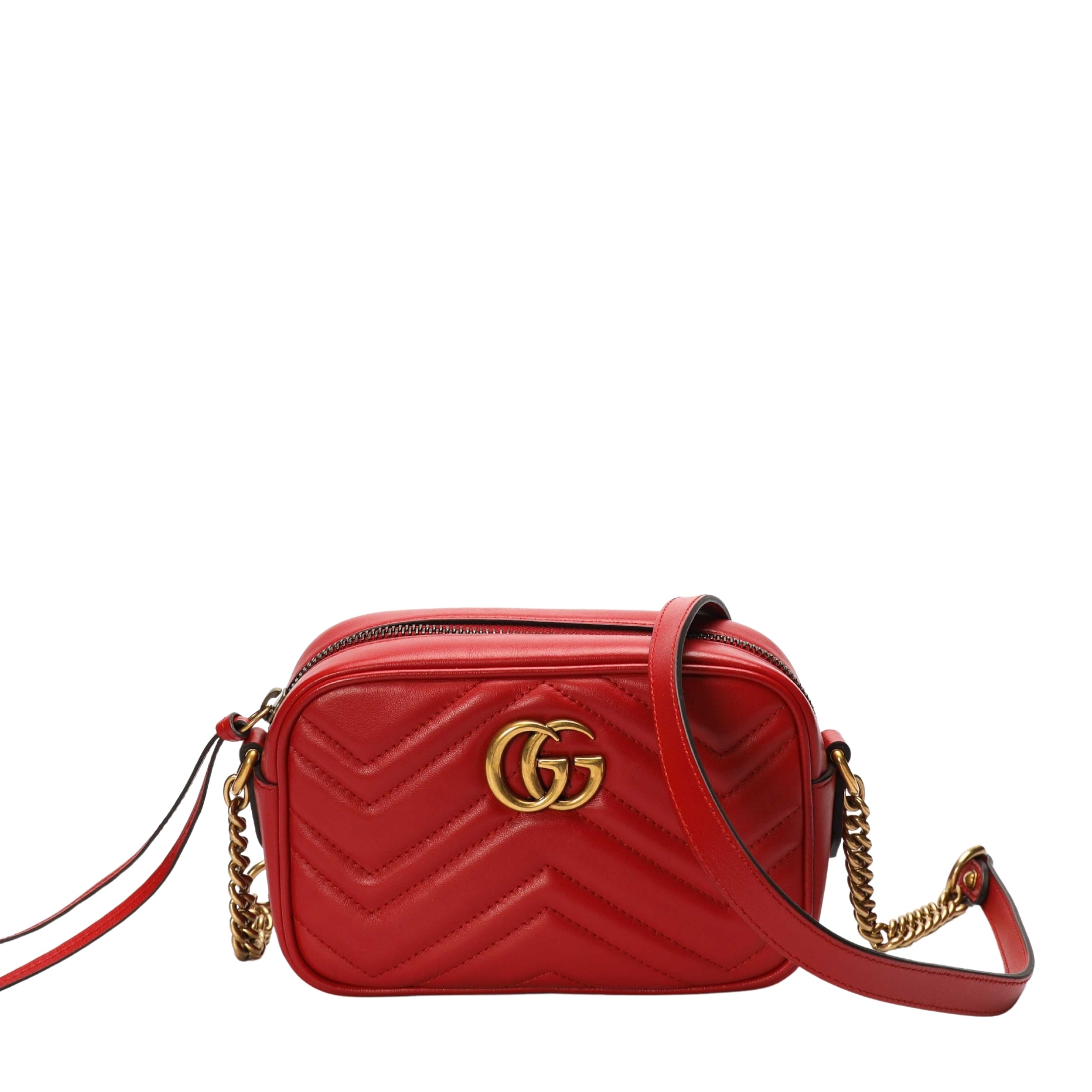 Gucci Marmont Red Camera Crossbody Bag