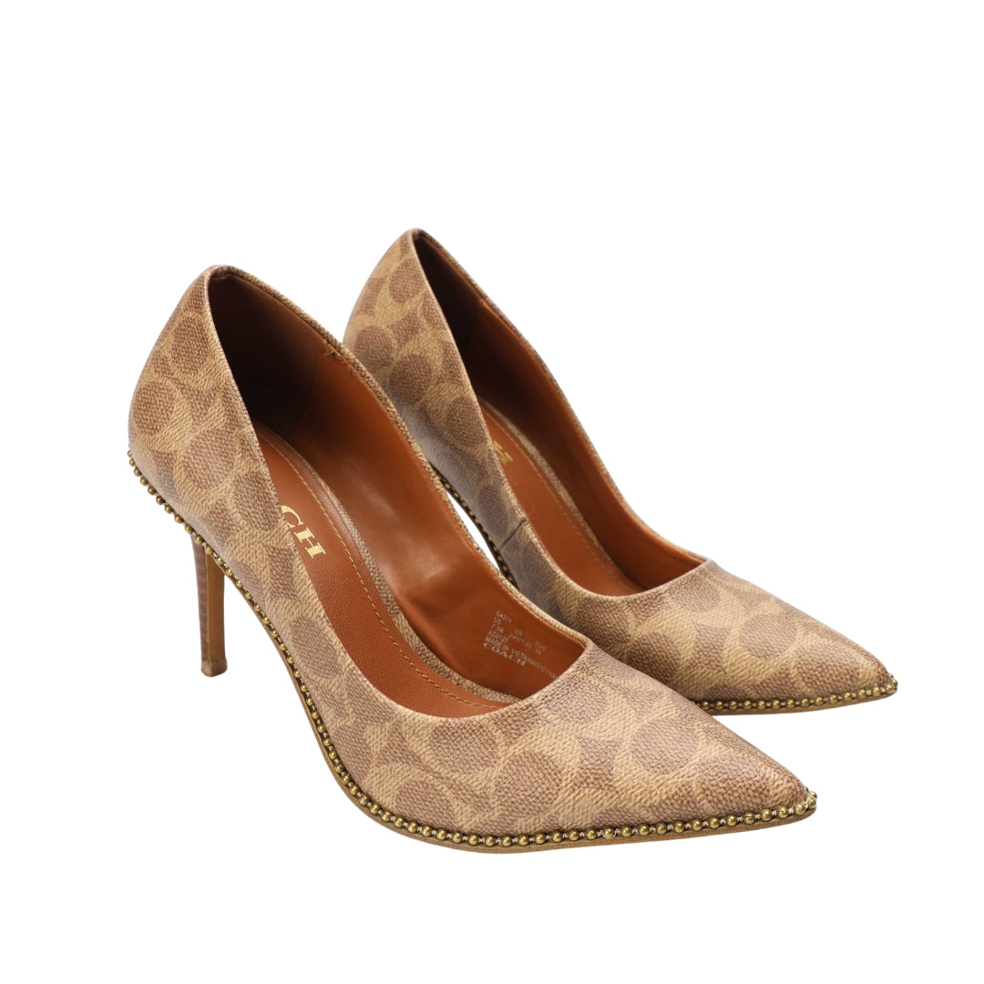Coach Signature Canvas Waverly Pumps