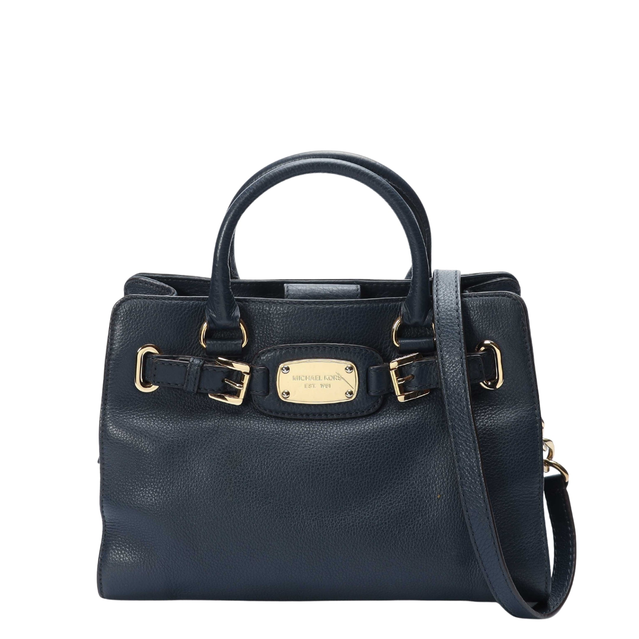 Michael Kors Navy Hamilton Satchel