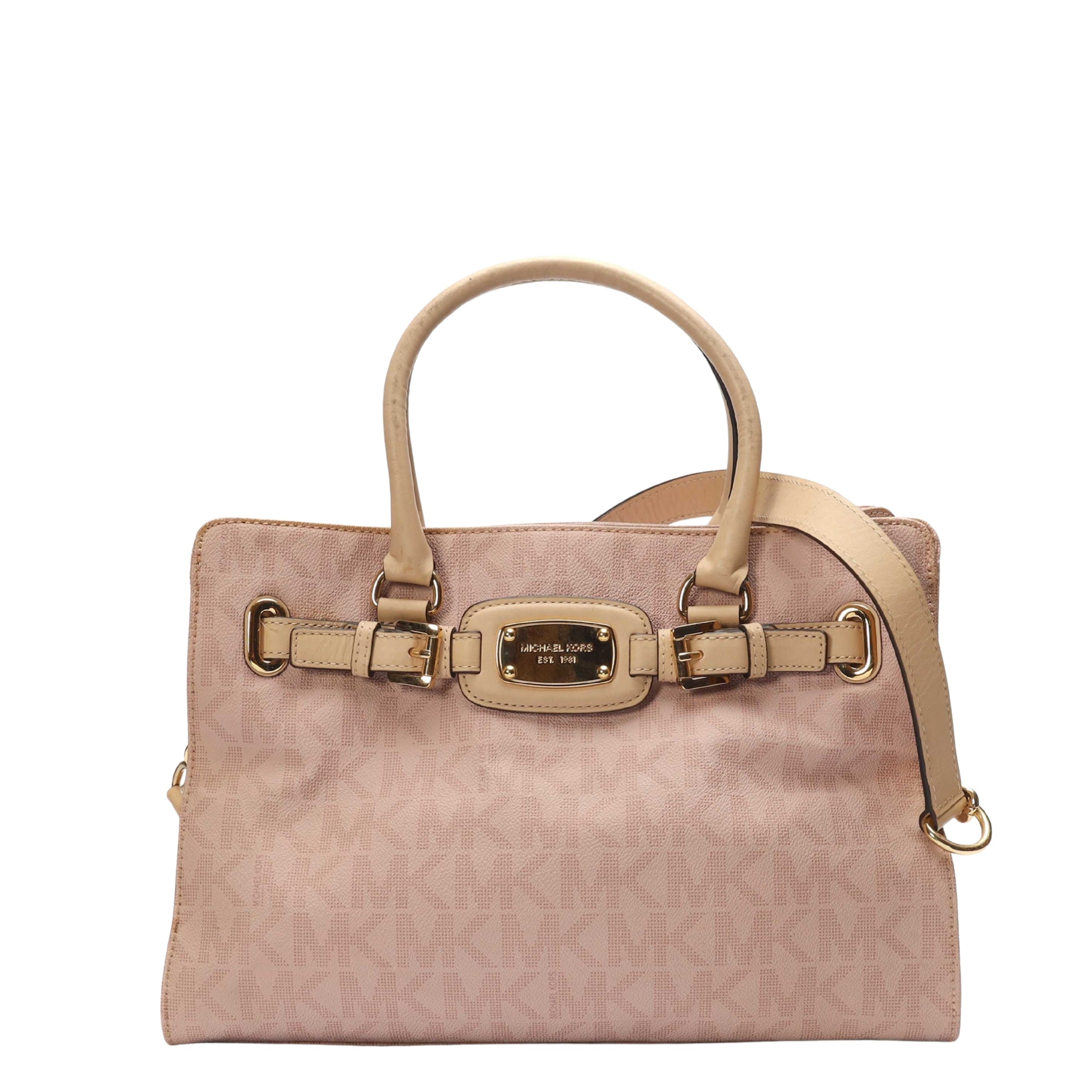 Michael Kors Hamilton Pink Logo Satchel
