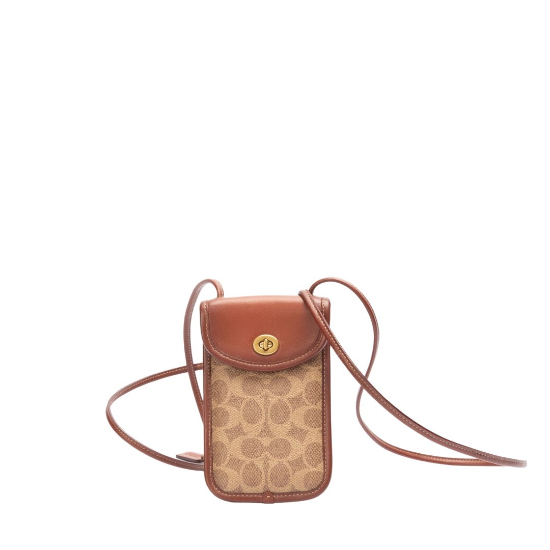 Coach Flat Turnlock Phone Crossbody Bag