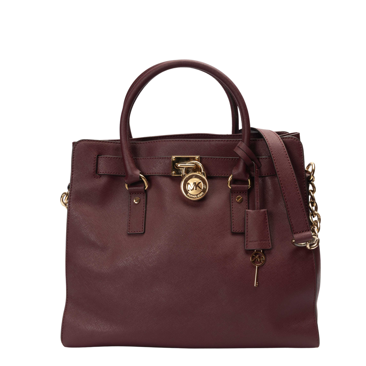 Michael Kors Hamilton Burgundy Convertible Satchel
