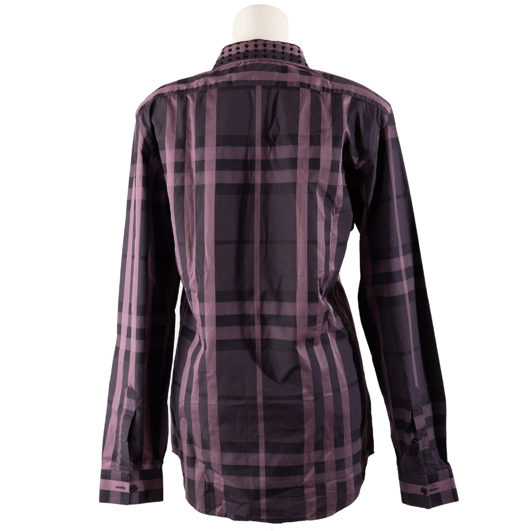 Burberry Checkered Purple Pink Shirt