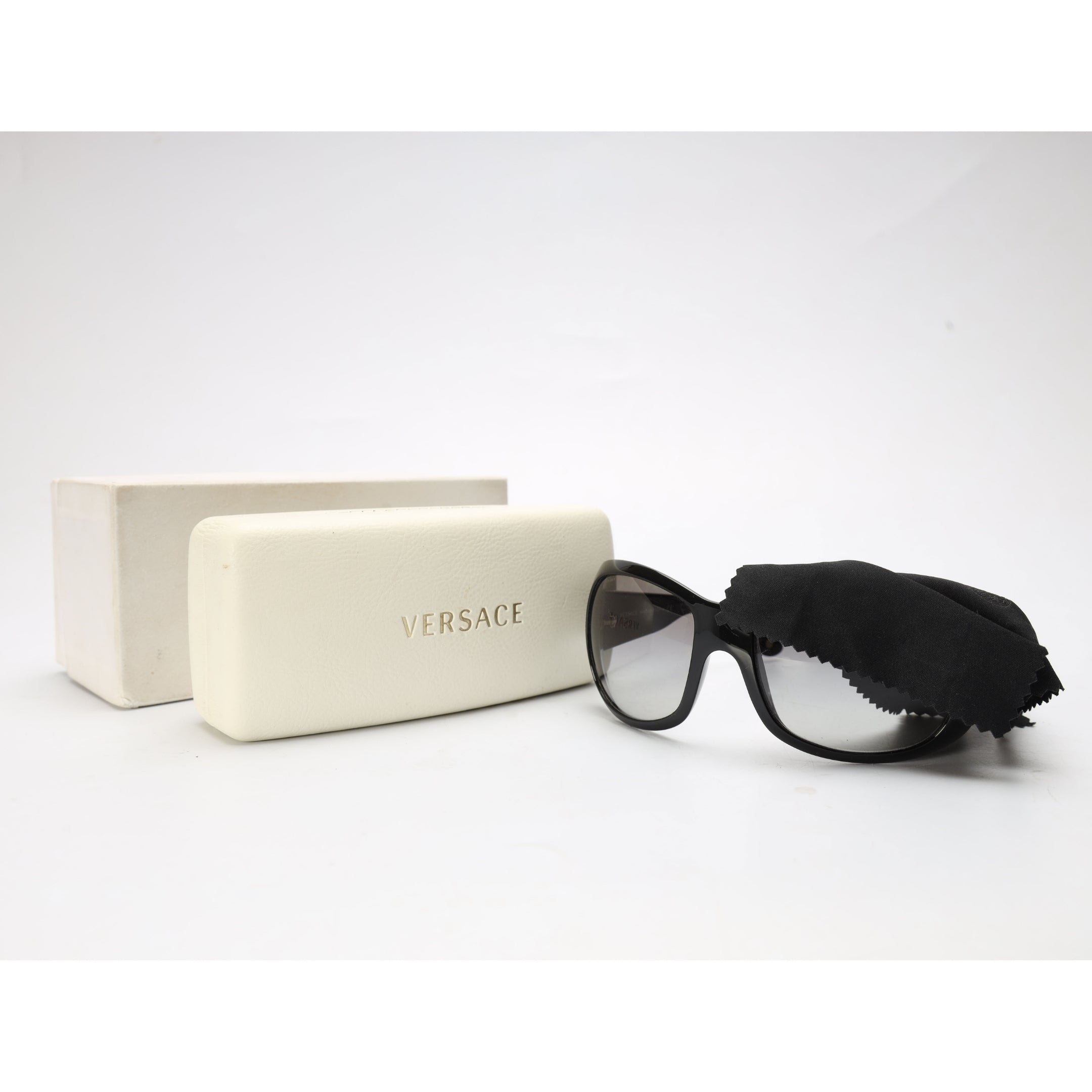 Versace Black Oversized Women Sunglasses