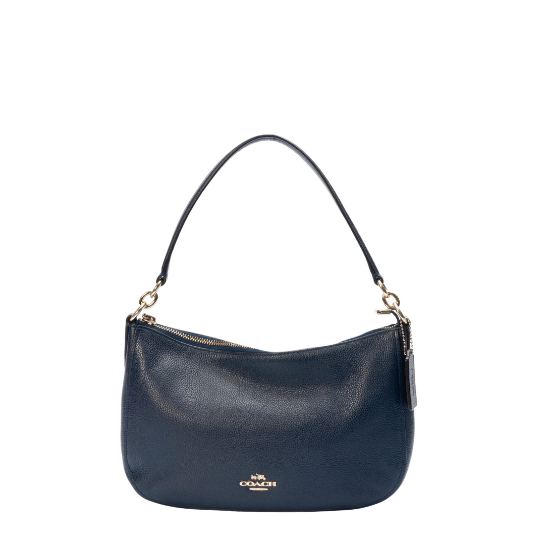 Coach Navy Leather Bailey Hobo Bag