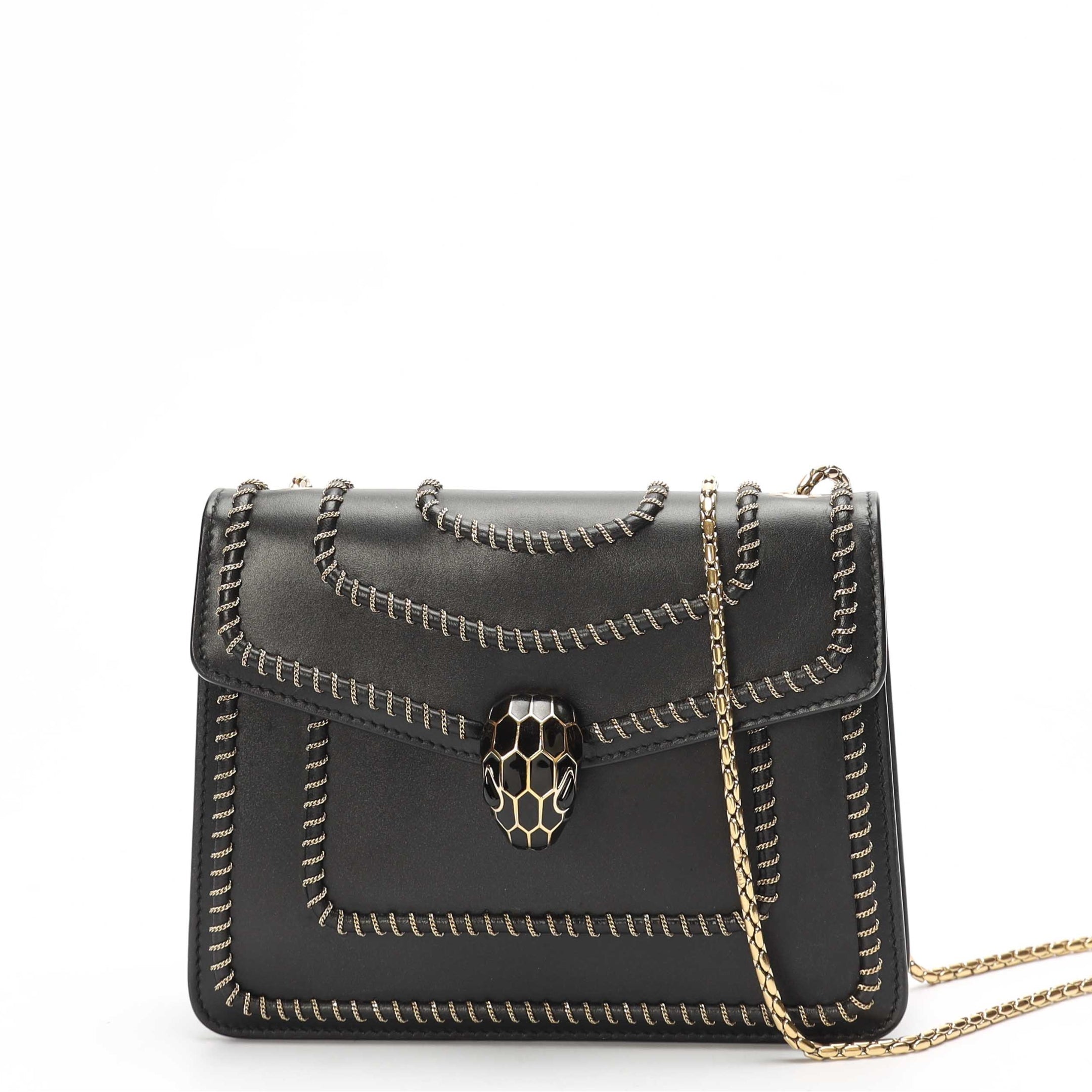Bvlgari Black Serpenti Blast Flap Bag