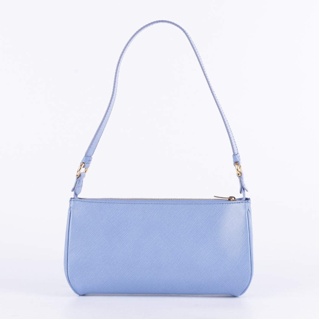 Salvatore Ferragamo Blue Leather Shoulder Bag