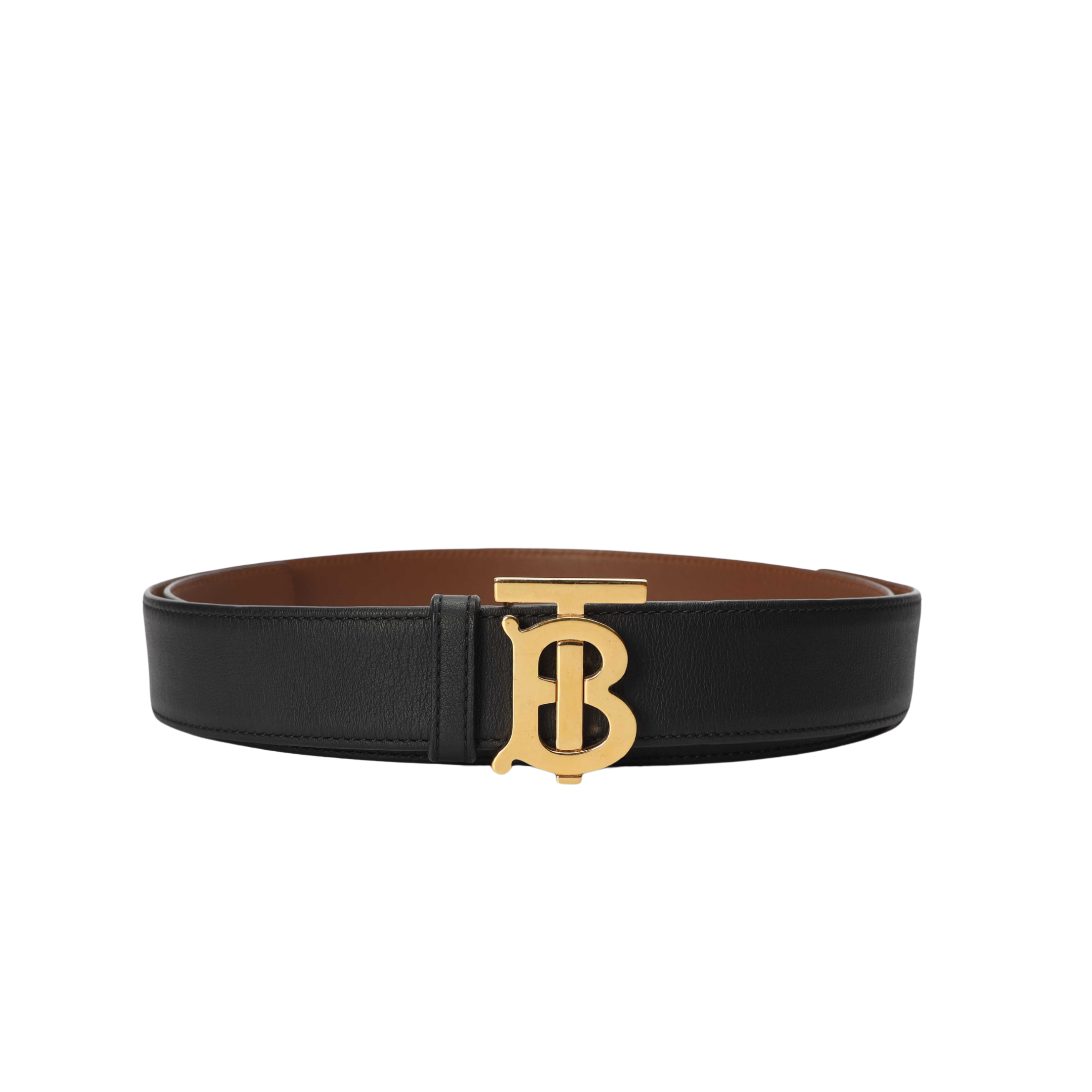 Burberry Thin Leather Reversible TB Belt