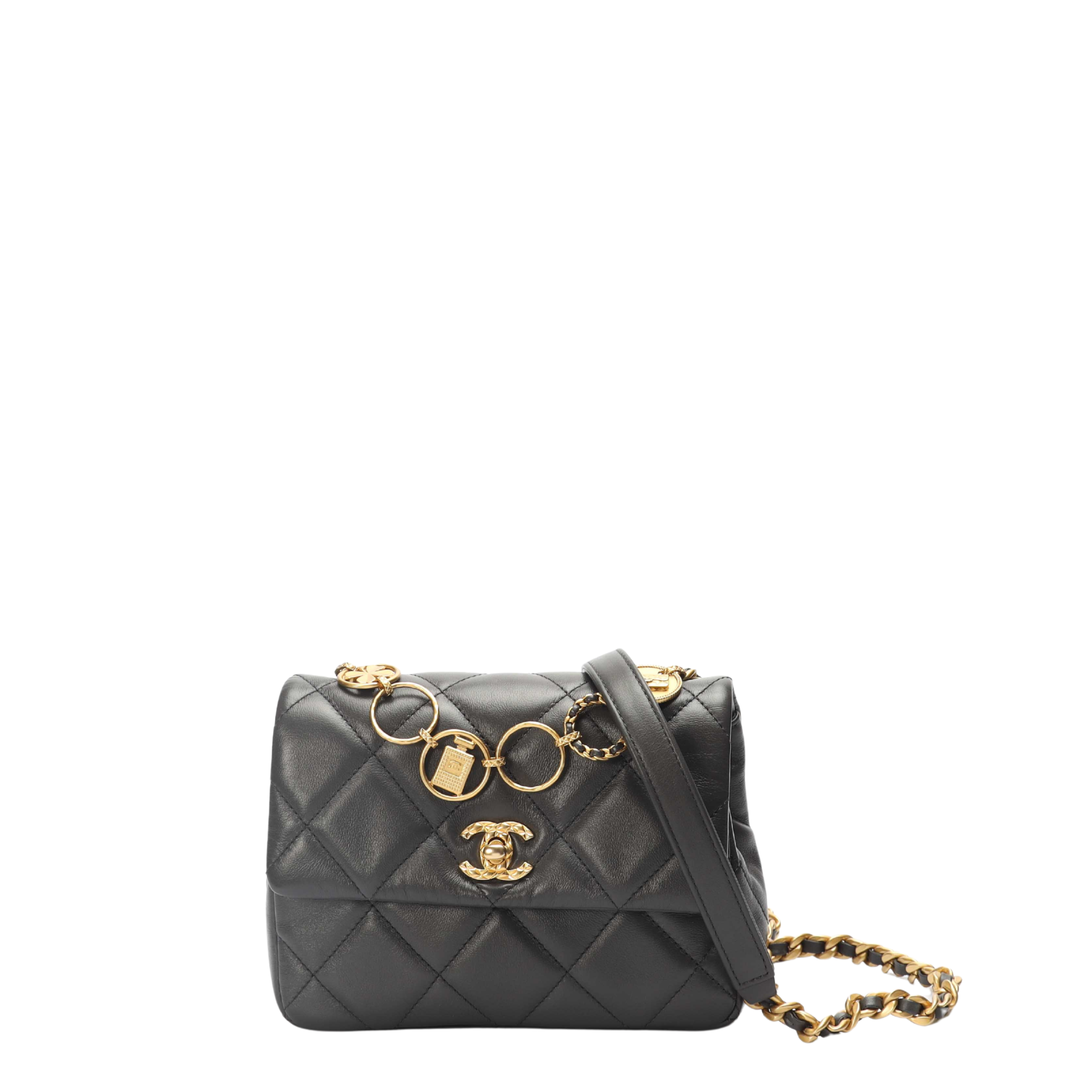 Chanel Quilted Flap Black Crossbody Bag