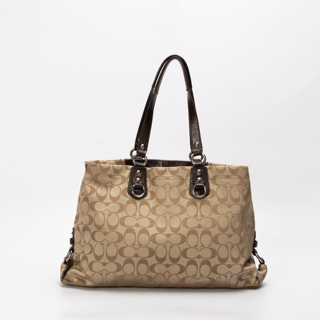 Coach Brown Canvas Shoulder Bag