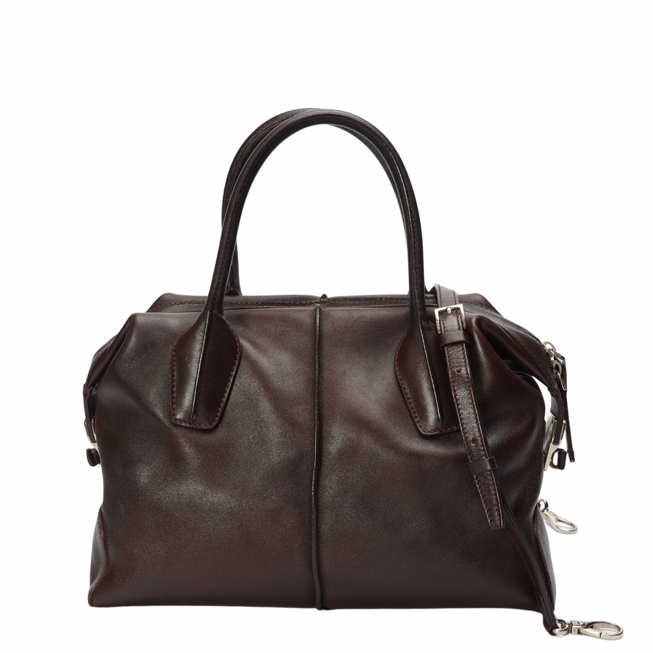 Tod's Dark Brown D Cube Bowler Bag
