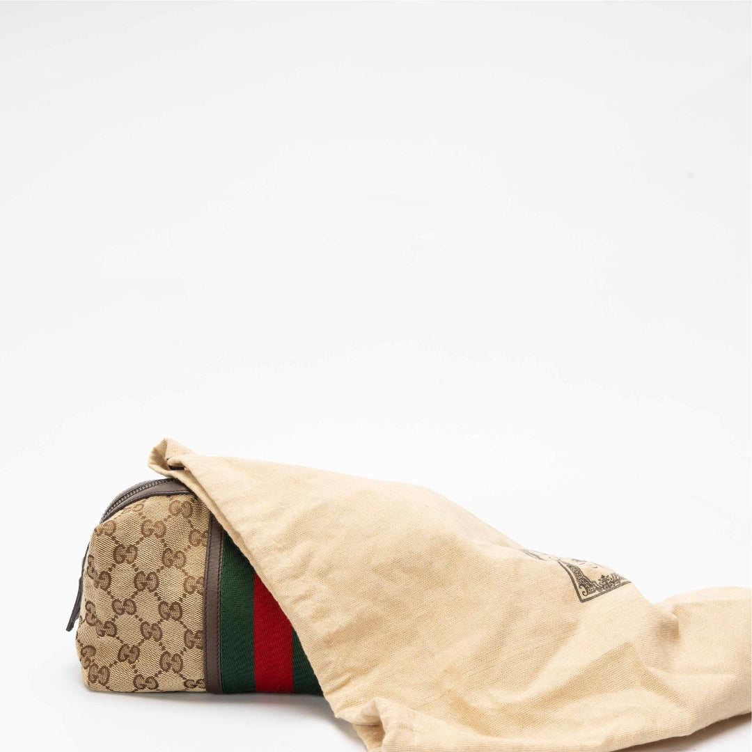 Gucci GG Canvas Web Cosmetic Pouch