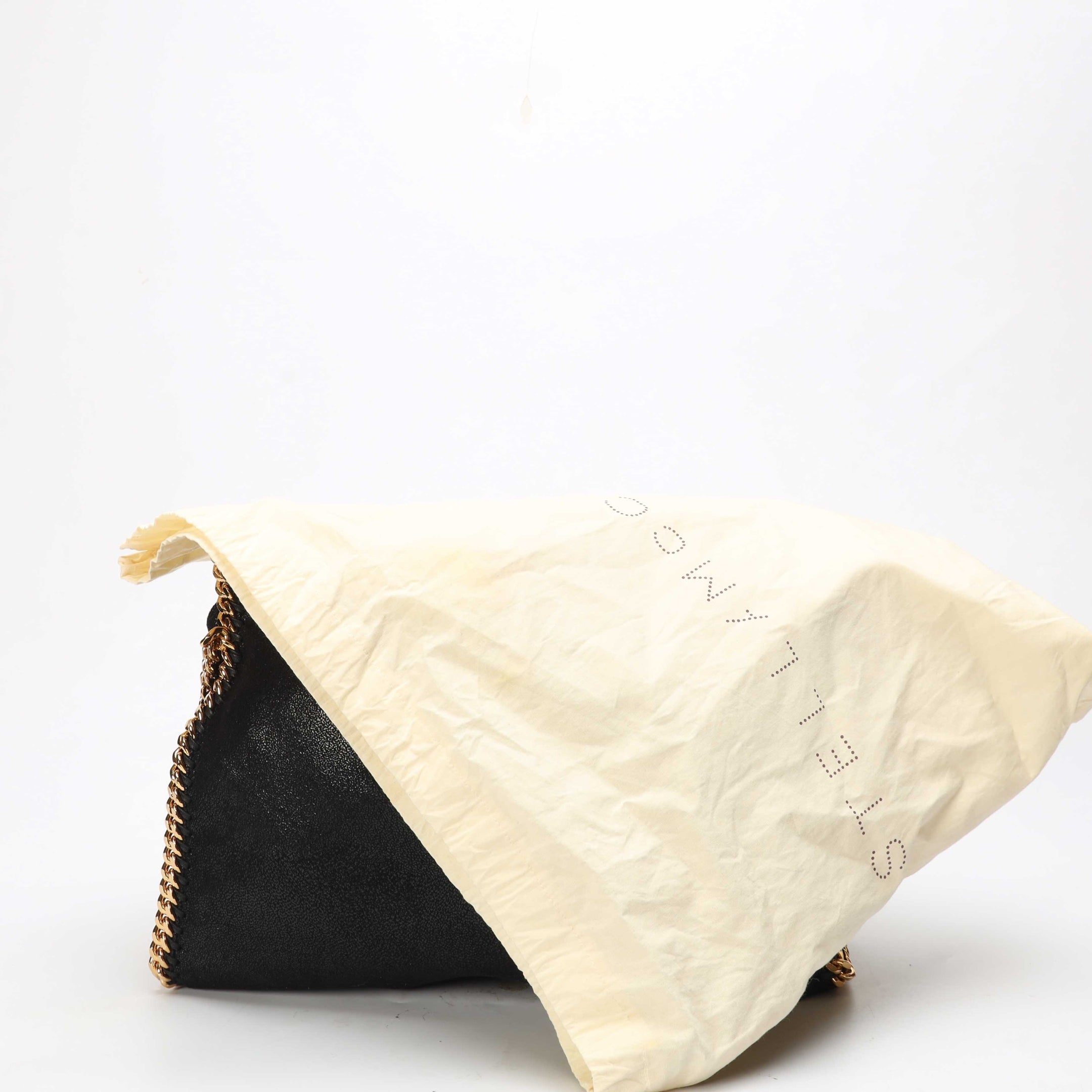 Stella Mccartney Black Falabella Shaggy 3 Chain Tote