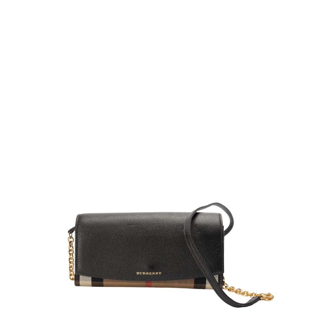 Burberry House Check Canvas Flap Continental Wallet