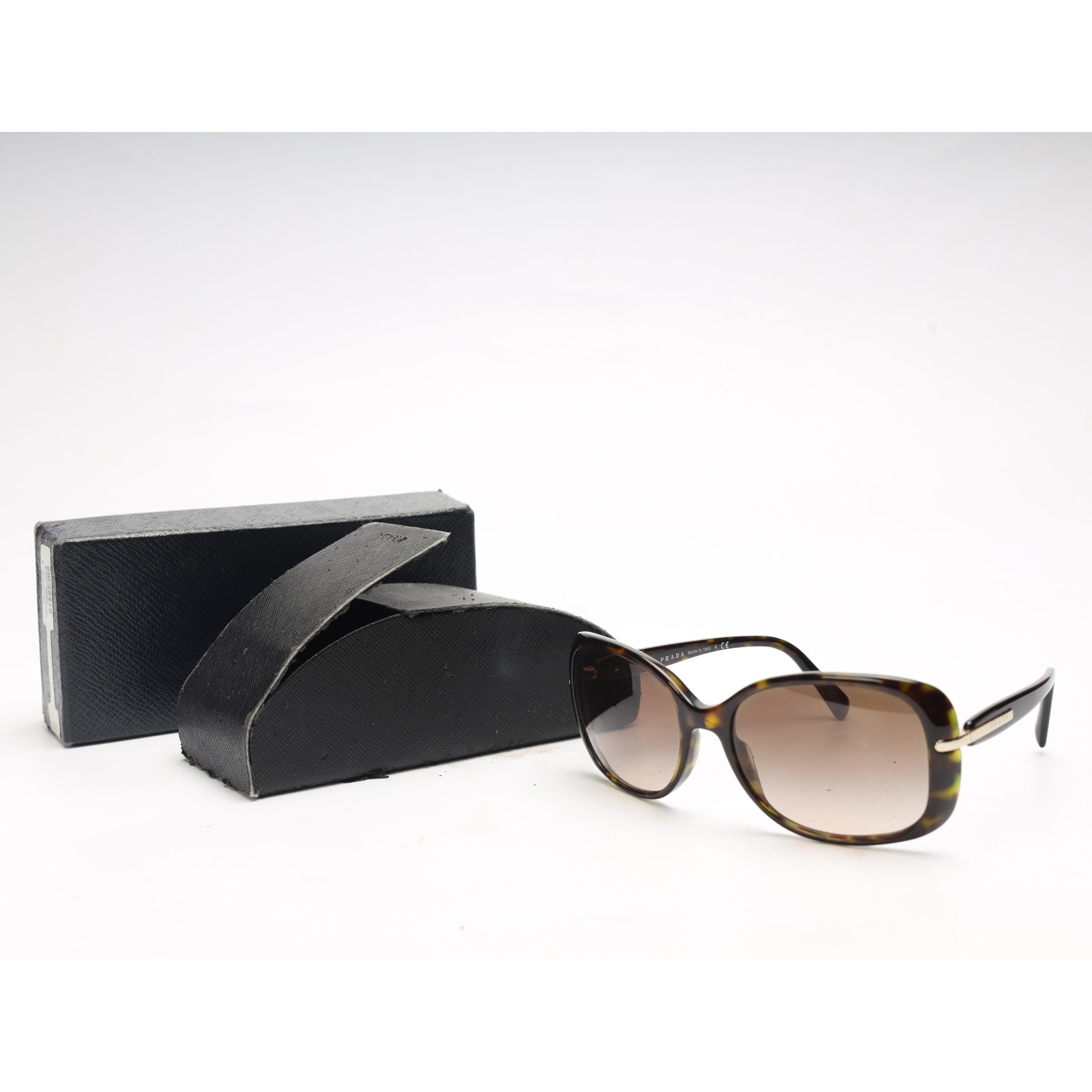 Prada Brown Havana Tortoise Full Rim Sunglasses