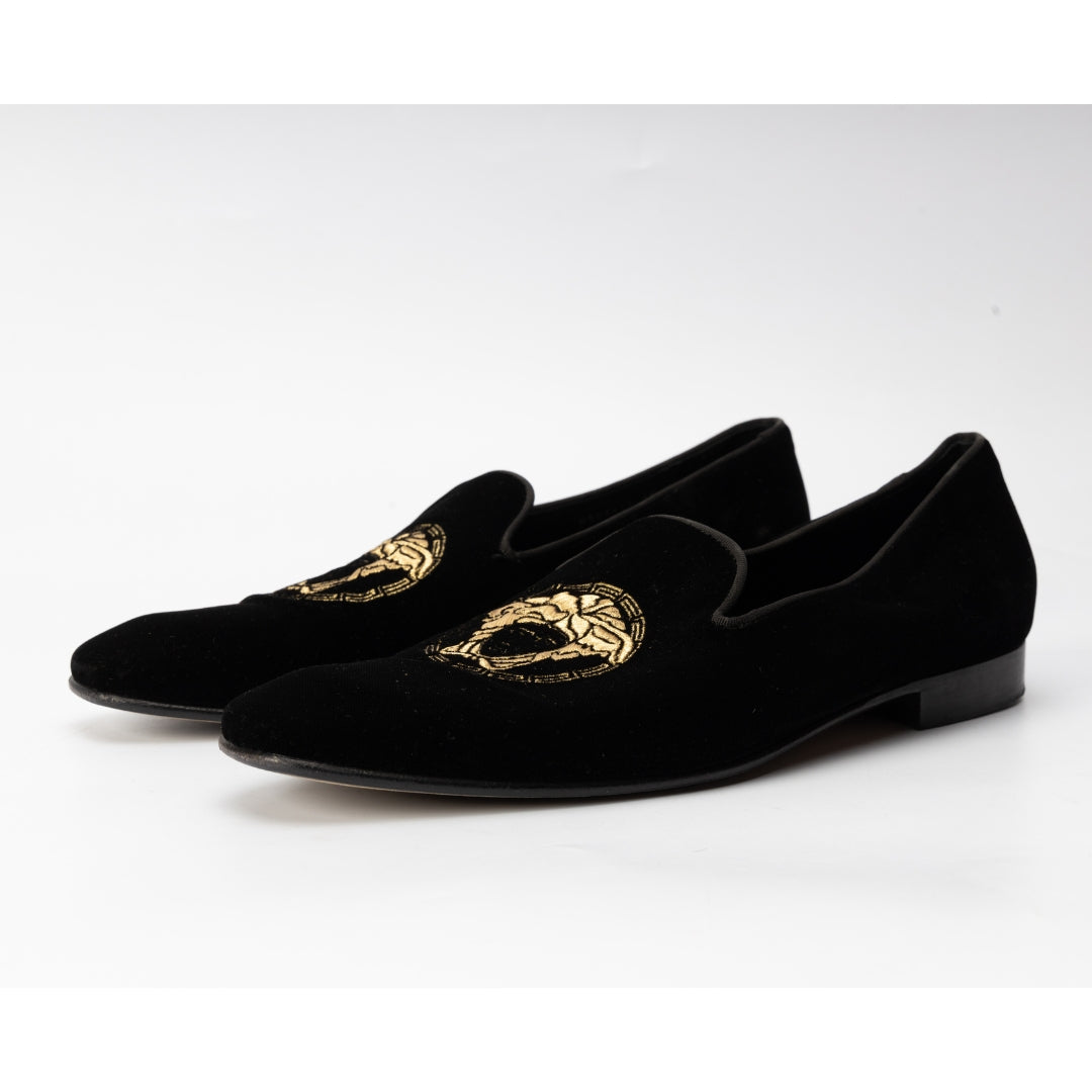 Versace Medusa Velvet Loafers