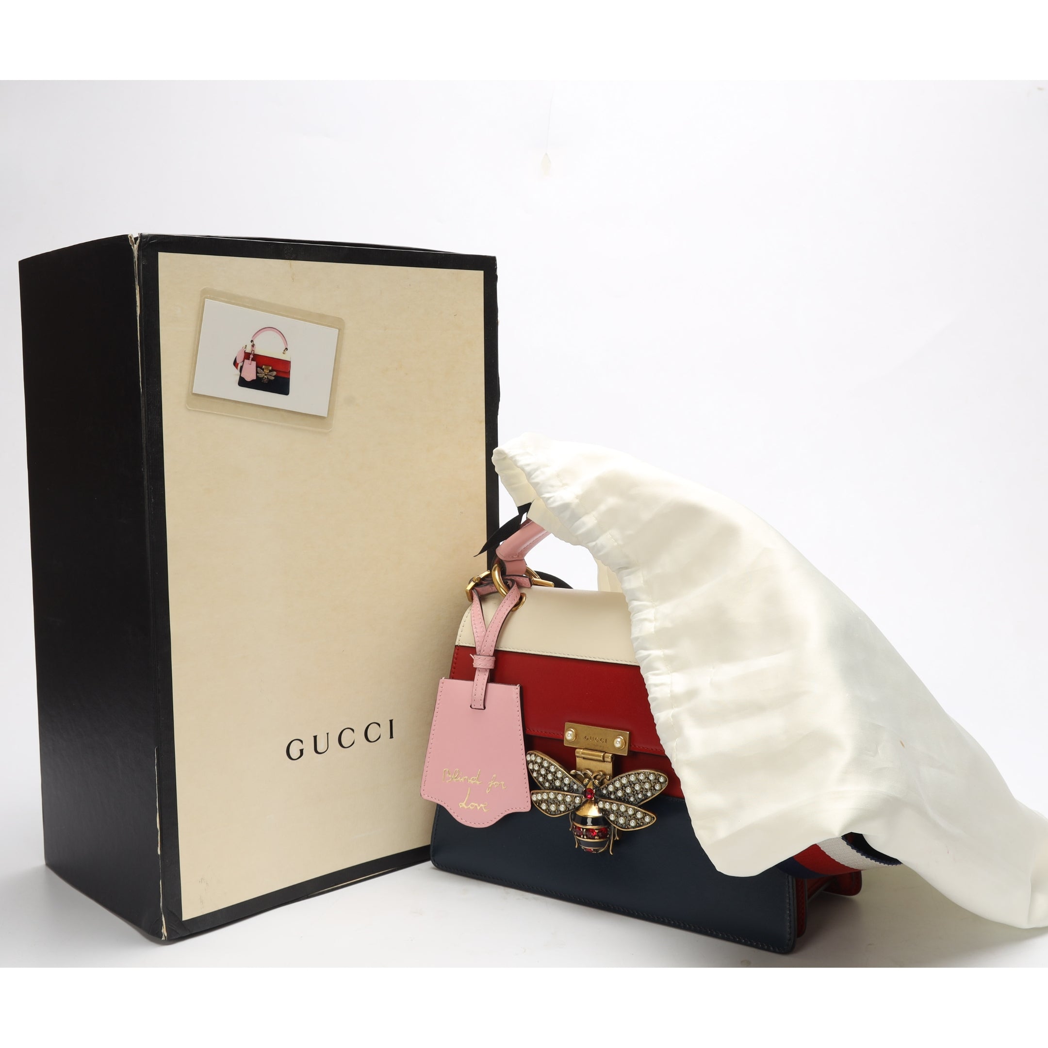 Gucci Queen Margaret Bee Tricolor Convertible Crossbody Bag
