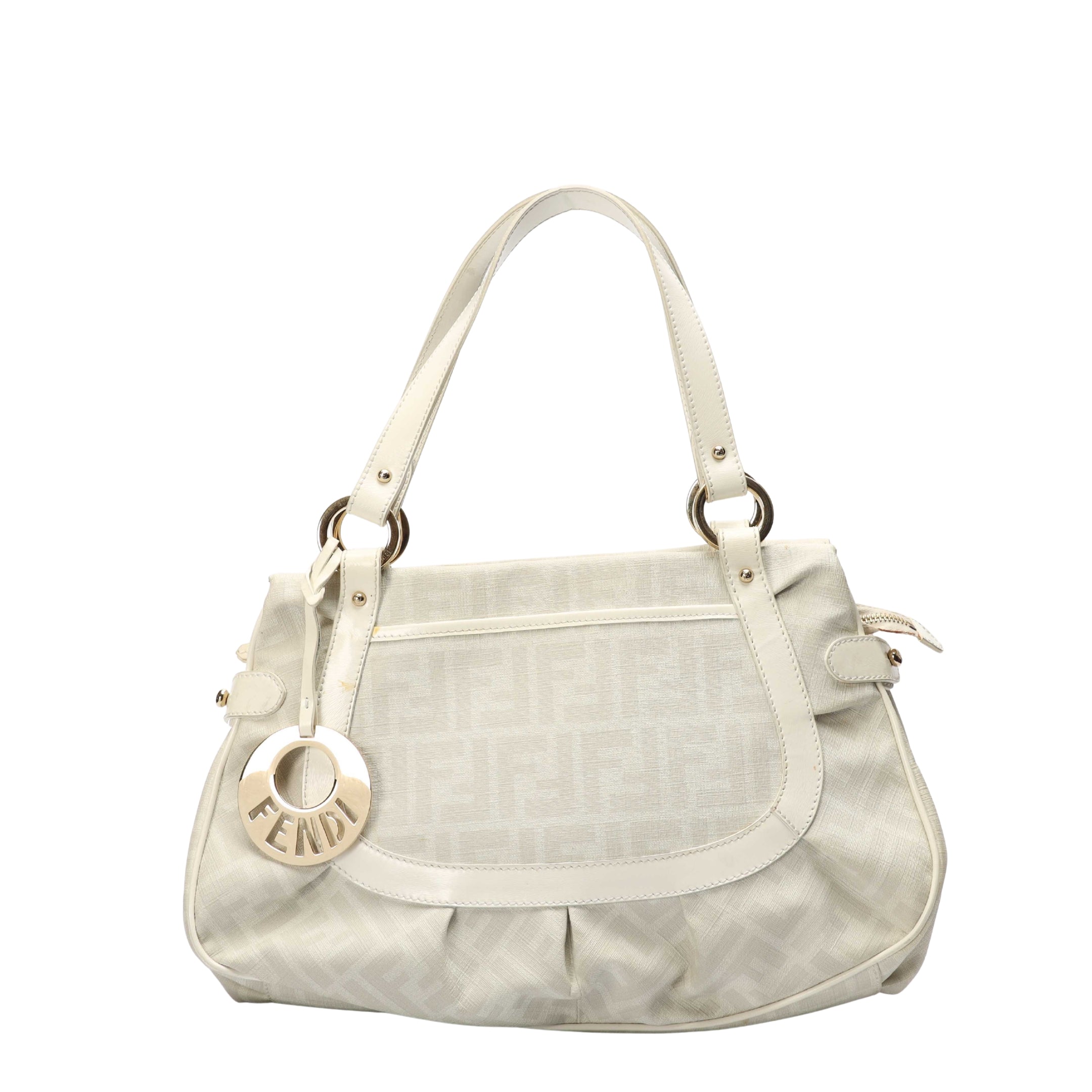 Fendi Cream Zucca Chef Shoulder Bag
