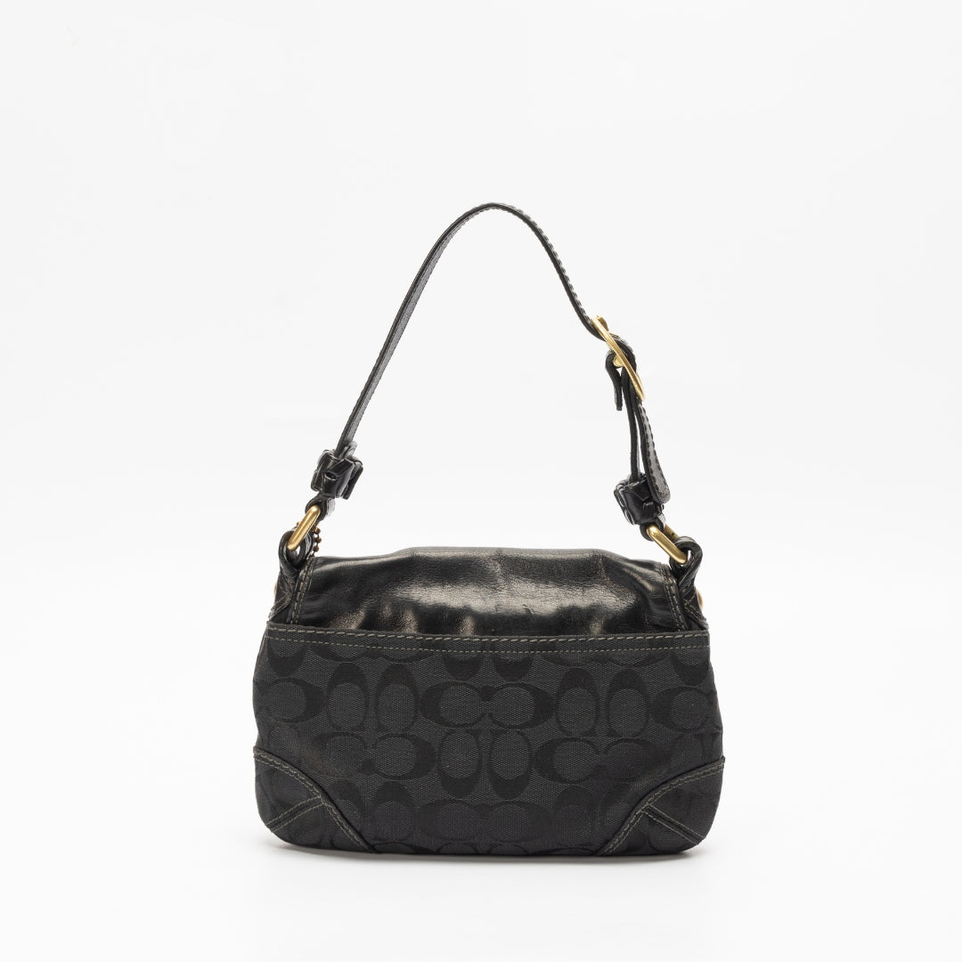 Coach Black Monogram Bleecker Shoulder Bag